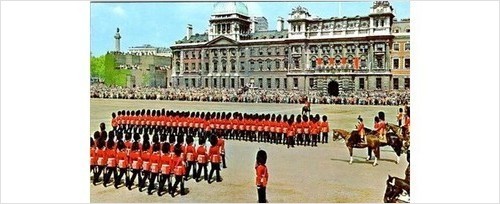 1960s Trooping the Colour Litho Postcard London Horseguards Parade Scene 1960s Trooping the Colour Litho Postcard London Horseguards Parade Scene