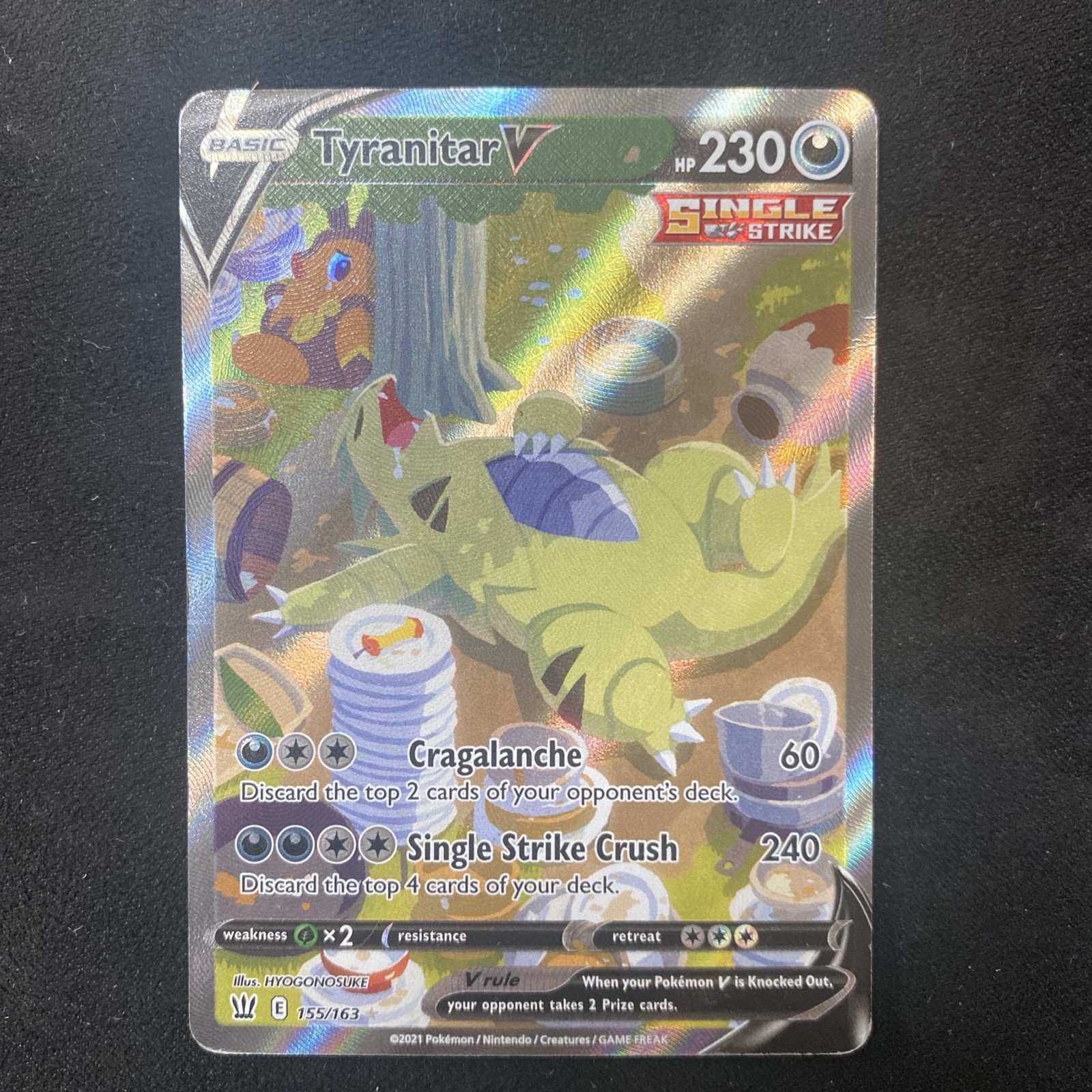 Tyranitar V 155/163 Battle Styles Holo Pokemon TCG