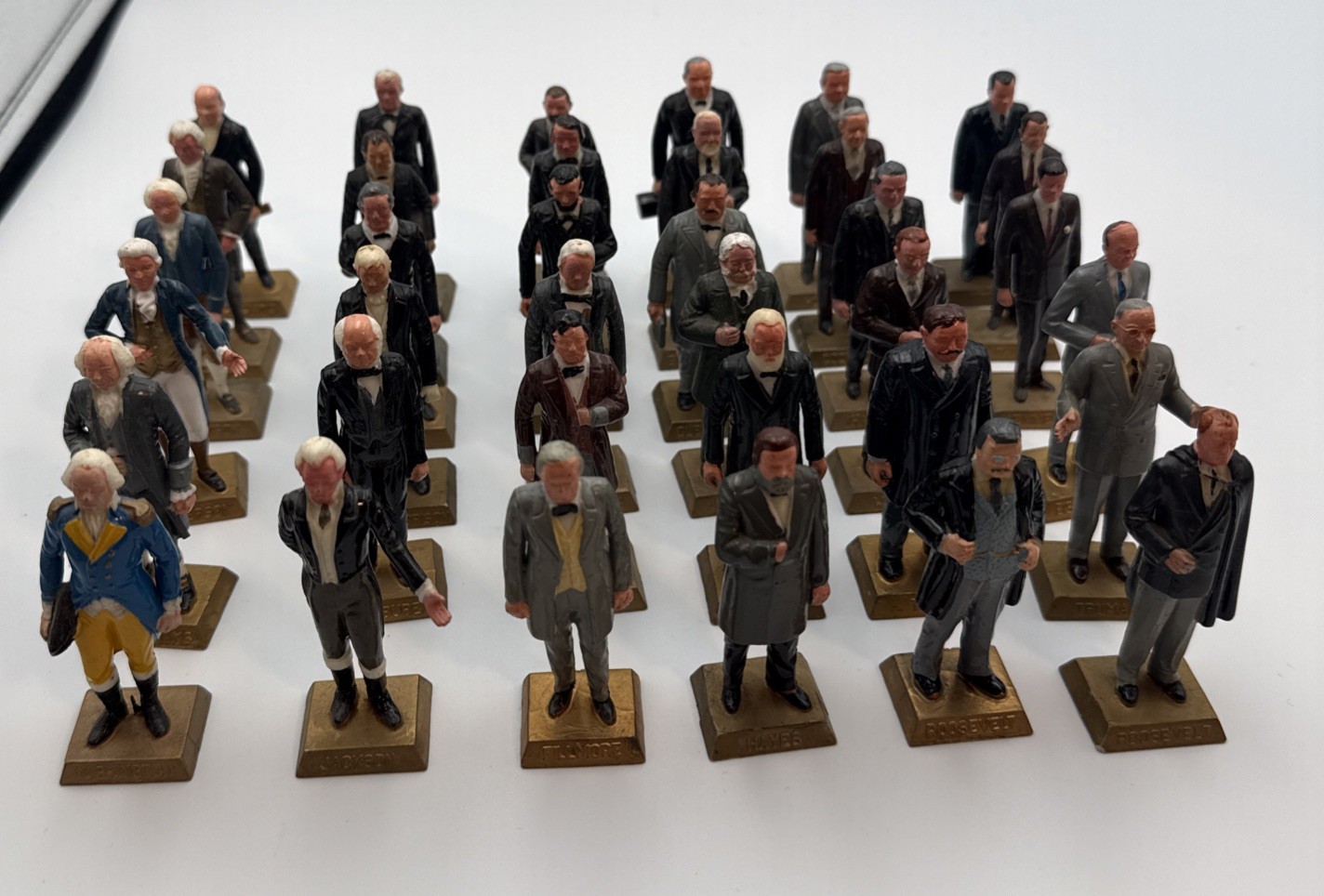 Vintage 1960s Marx U.S. Presidents Figurines Set of 36