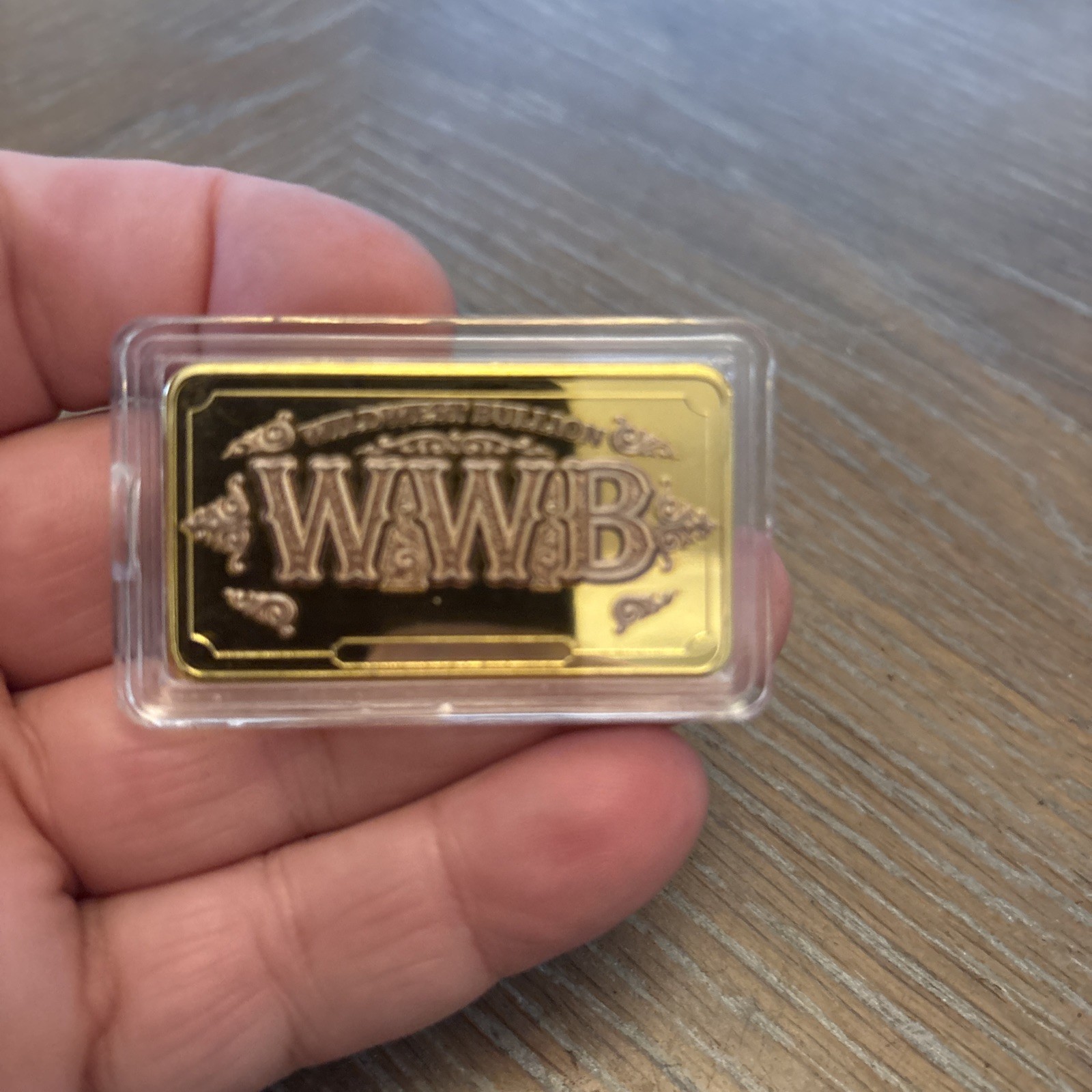 1oz Gold Plated Art Bar Winged Angel Edition WW Bullion RARE