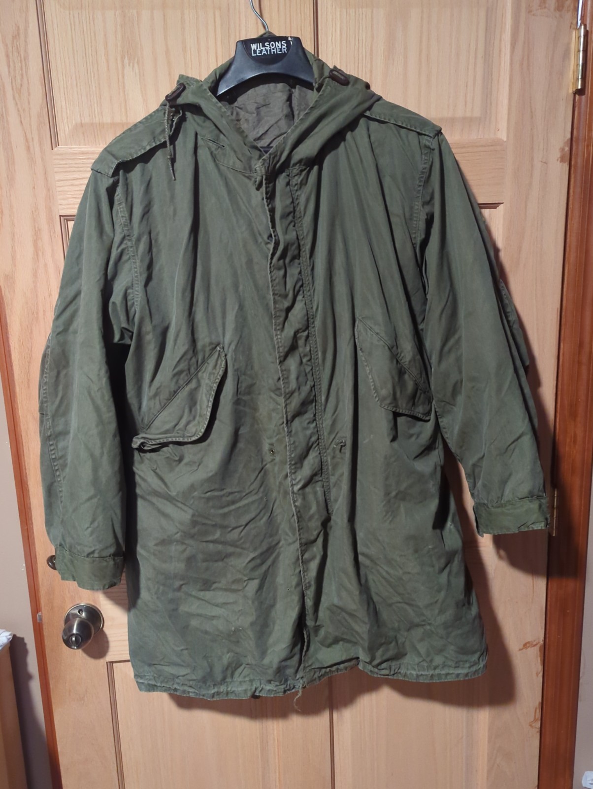 Vintage USA Army M-1951 Hooded Fishtail Parka Shell & Liner Korean War Medium