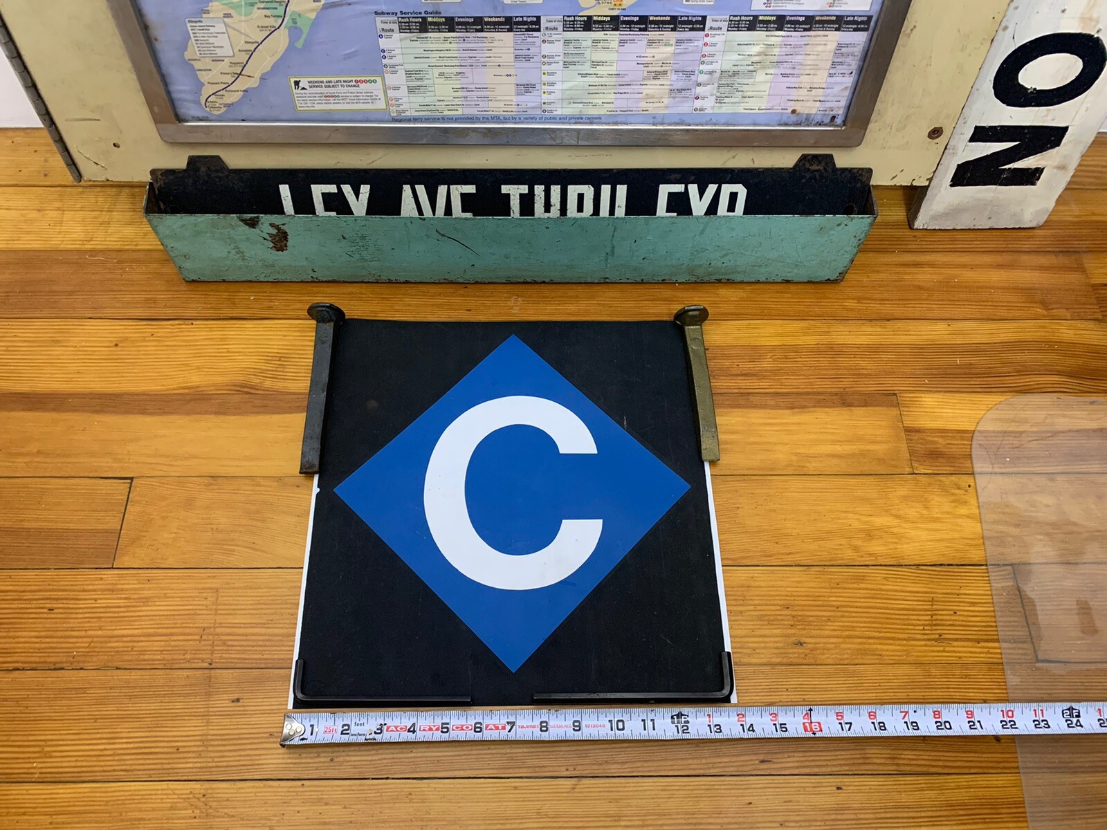 RARE R27/30 1984 NYCTA NY NYC SUBWAY ROLL SIGN C BROOKLYN MANHATTAN ROCKAWAY PK.