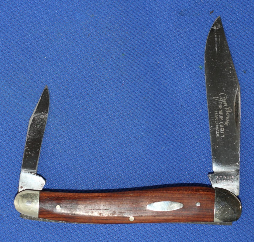 VIntage Carl Schleipper, Jim Bowie 2 blade wood knife, NOS VIntage Carl Schleipper, Jim Bowie 2 blade wood knife, NOS