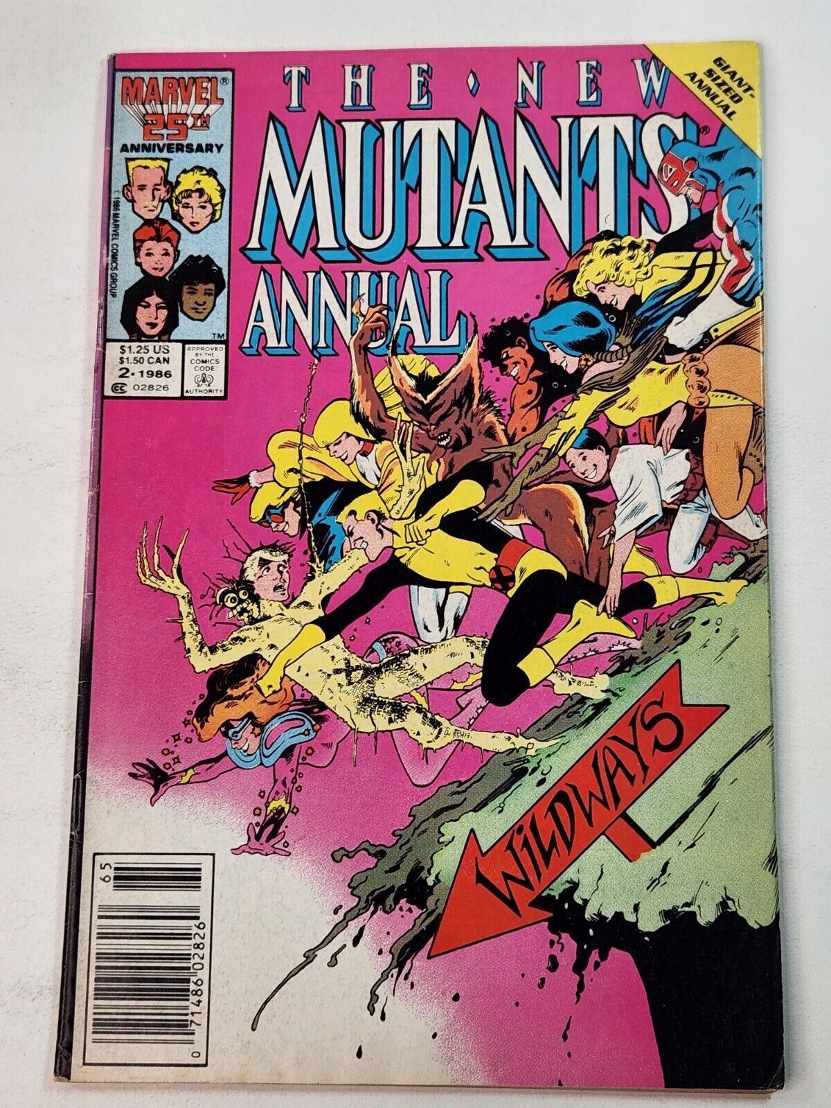 New Mutants Annual 2 NEWSSTAND 1st App & Origin Betsy Braddock in US Comics 1986