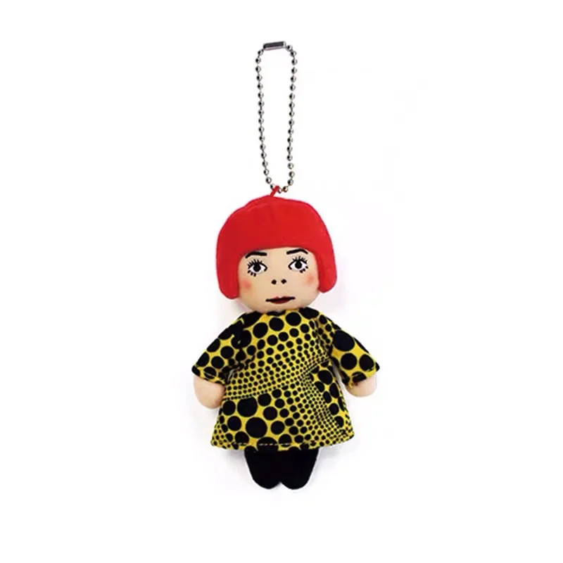 10Cm New Yayoi Kusama Humanoid Polka-Dot No Face Man Keychain Bag Hanging Decora