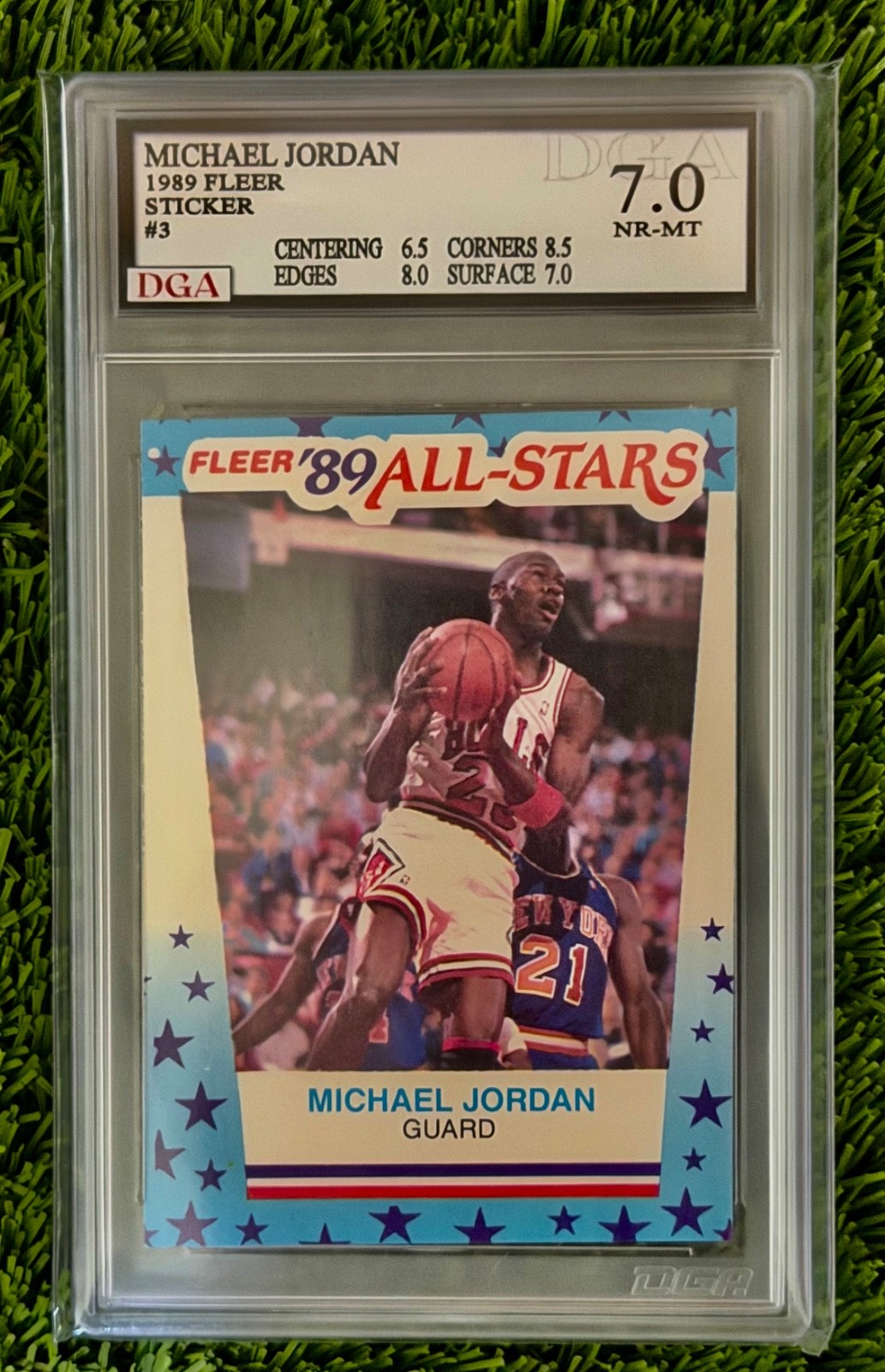 1989 FLEER MICHAEL JORDAN STICKER #3 DGA 7.0