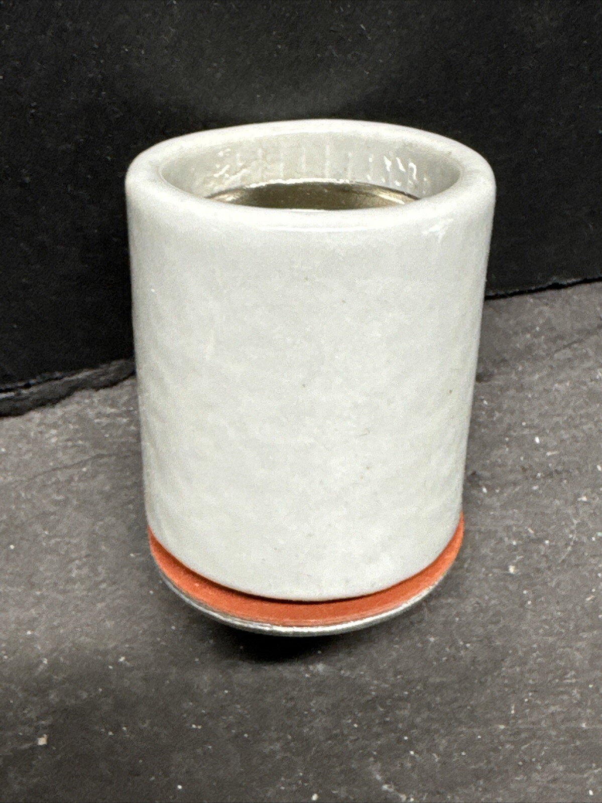 Glazed Porcelain Medium Base Socket w/Screw Terminals & Metal Cap 1/8 IPS