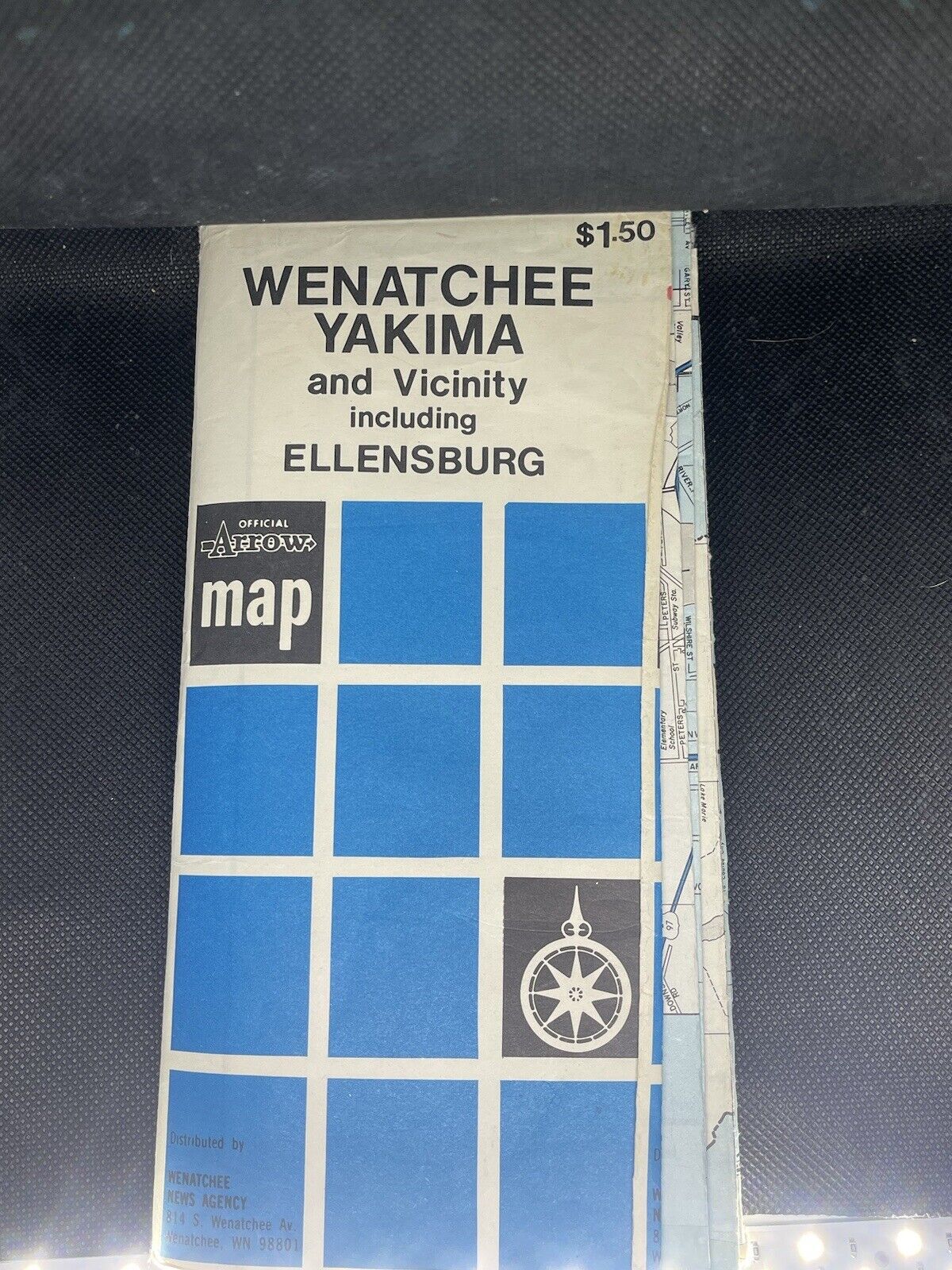Vintage Wenatchee/Yakima Road Map