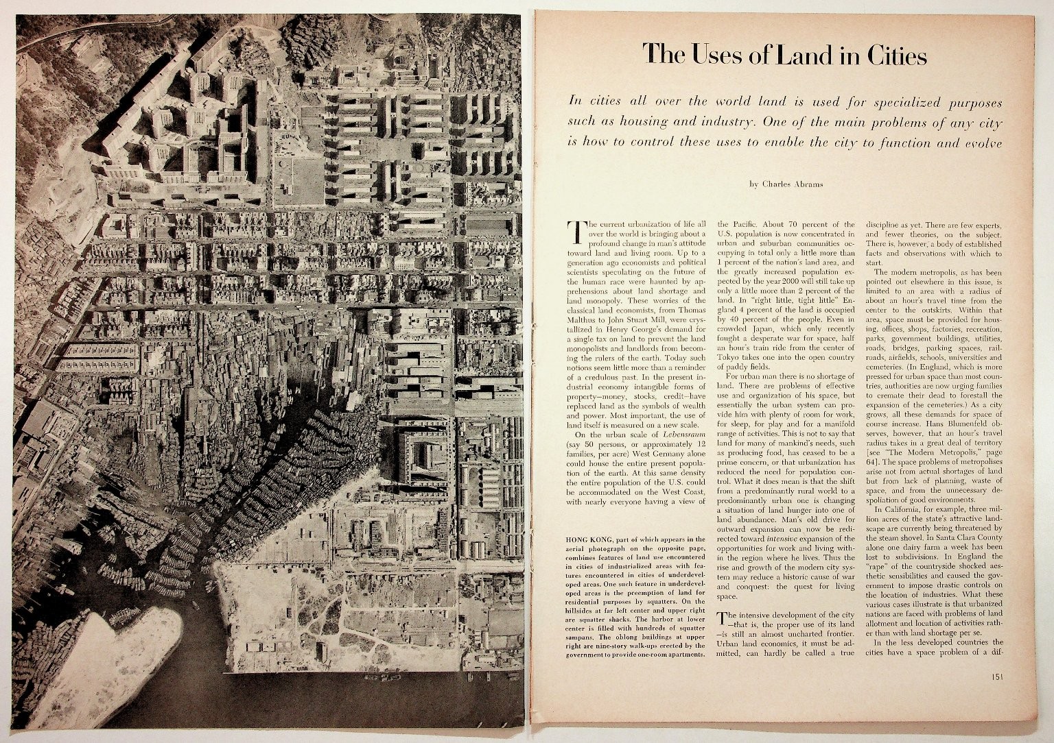 1960s Urban Planning Magazine Article Hong Kong Levittown City Land Use Ephemera
