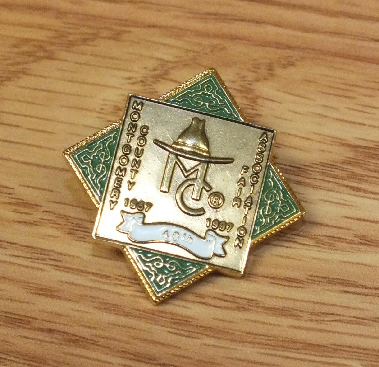 Vintage 1957-1997 Montgomery County 40th Fair Association Lapel Pin 