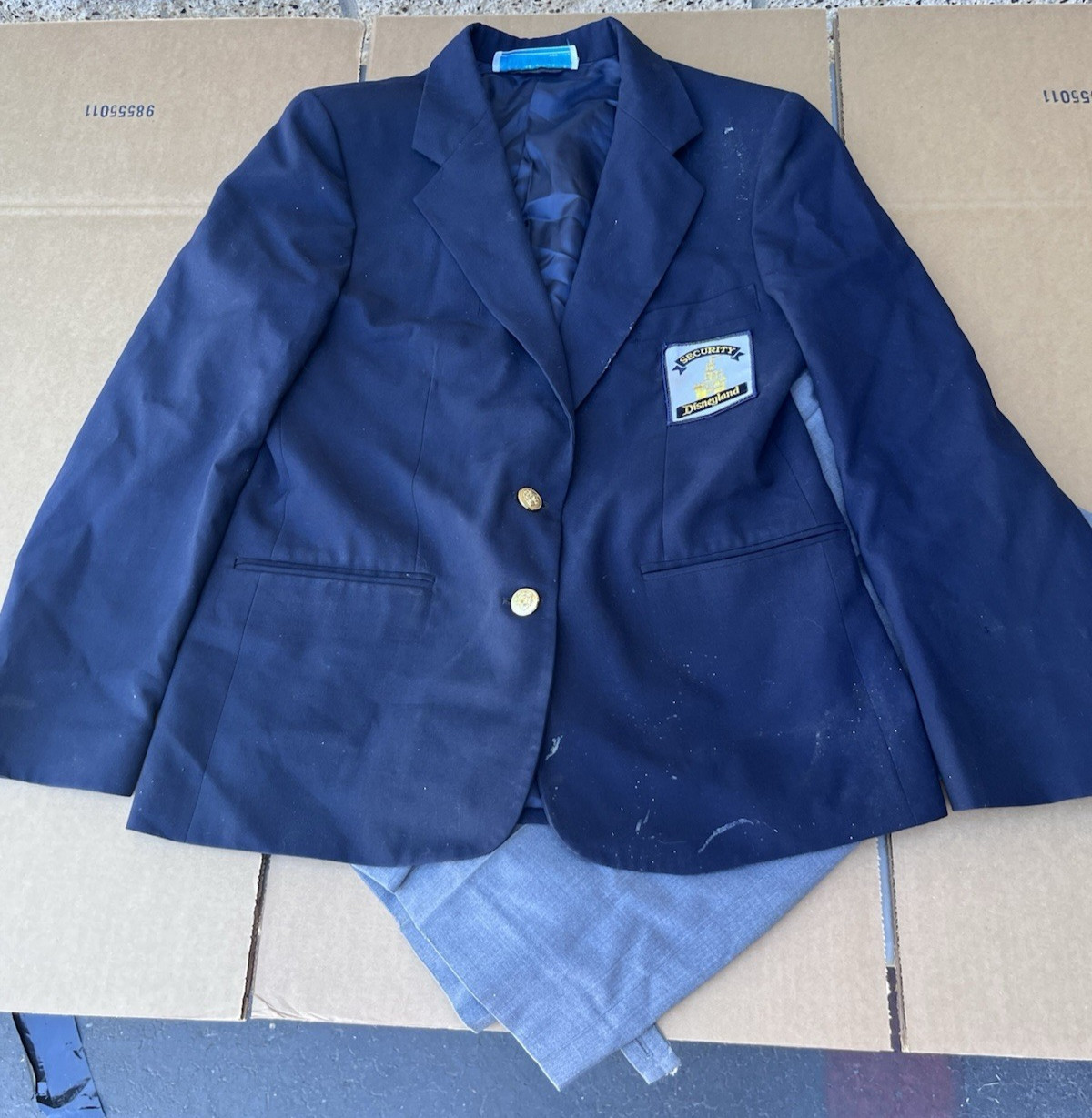 Disneyland Theme Park Security Employee Original Blazer Jacker & Pants Disney