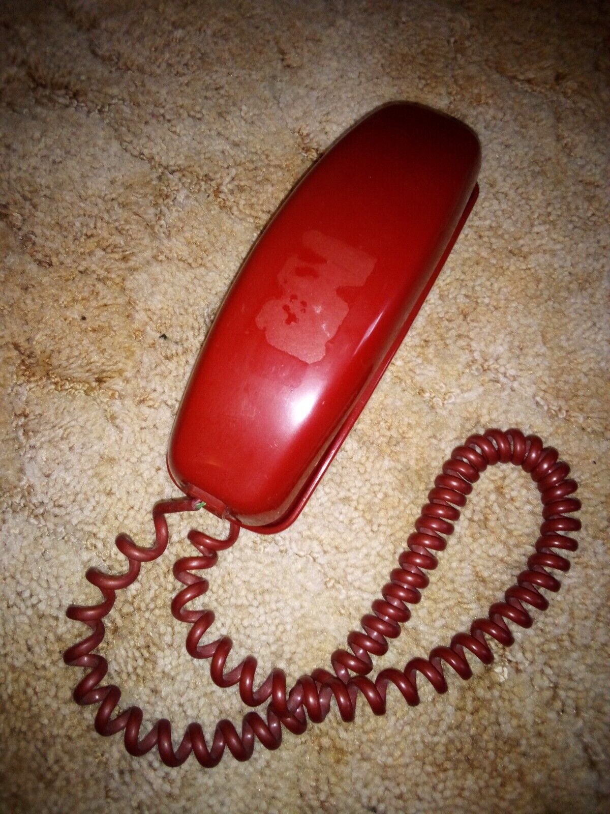 VINTAGE WESTERN Electric Trimline ROTARY Phone red MAROON VG CONDITION