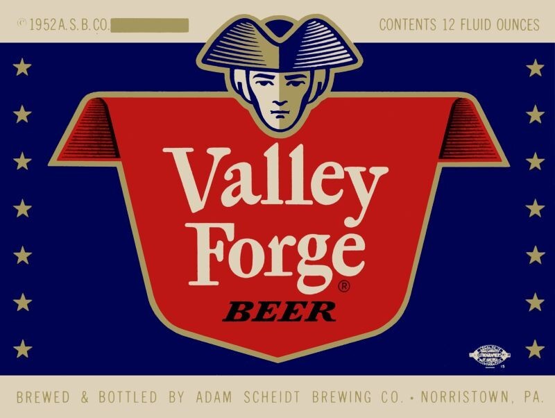 Valley Forge Beer of Norristown, PA NEW Sign 18x24\