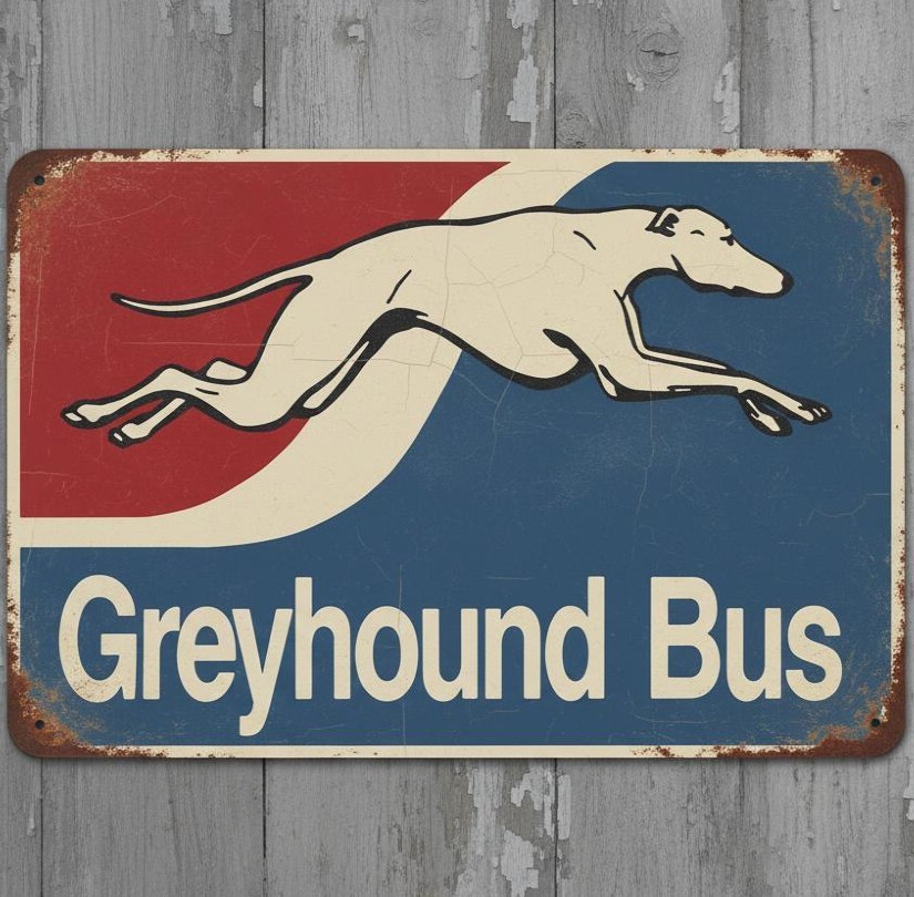 Greyhound Bus 8 x 12 Vintage Novelty Metal Sign Made In USA New
