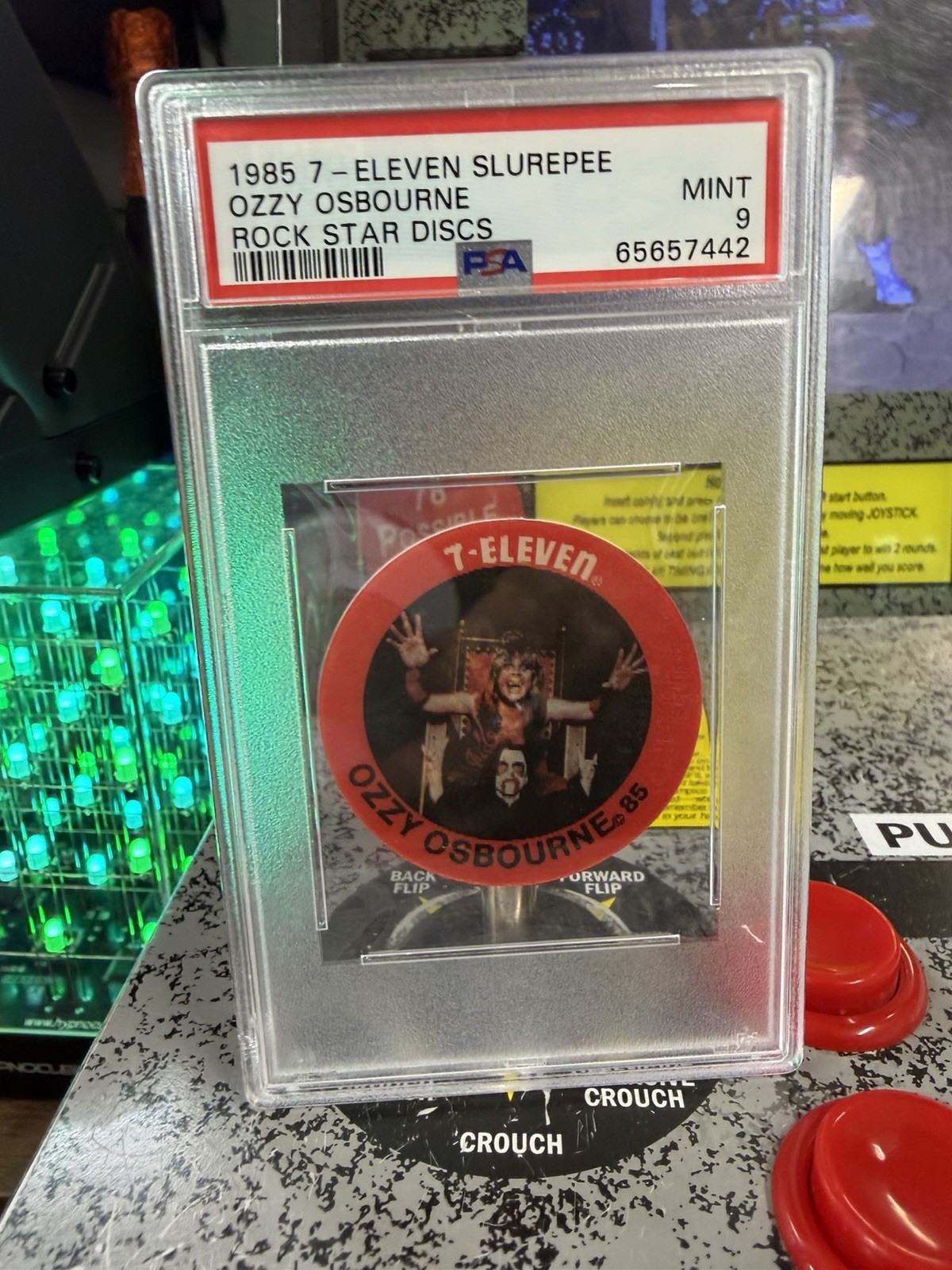1985 7-Eleven 7-11 Slurpee Ozzy Osbourne Rock Star Discs PSA 9 MINT Pop 5