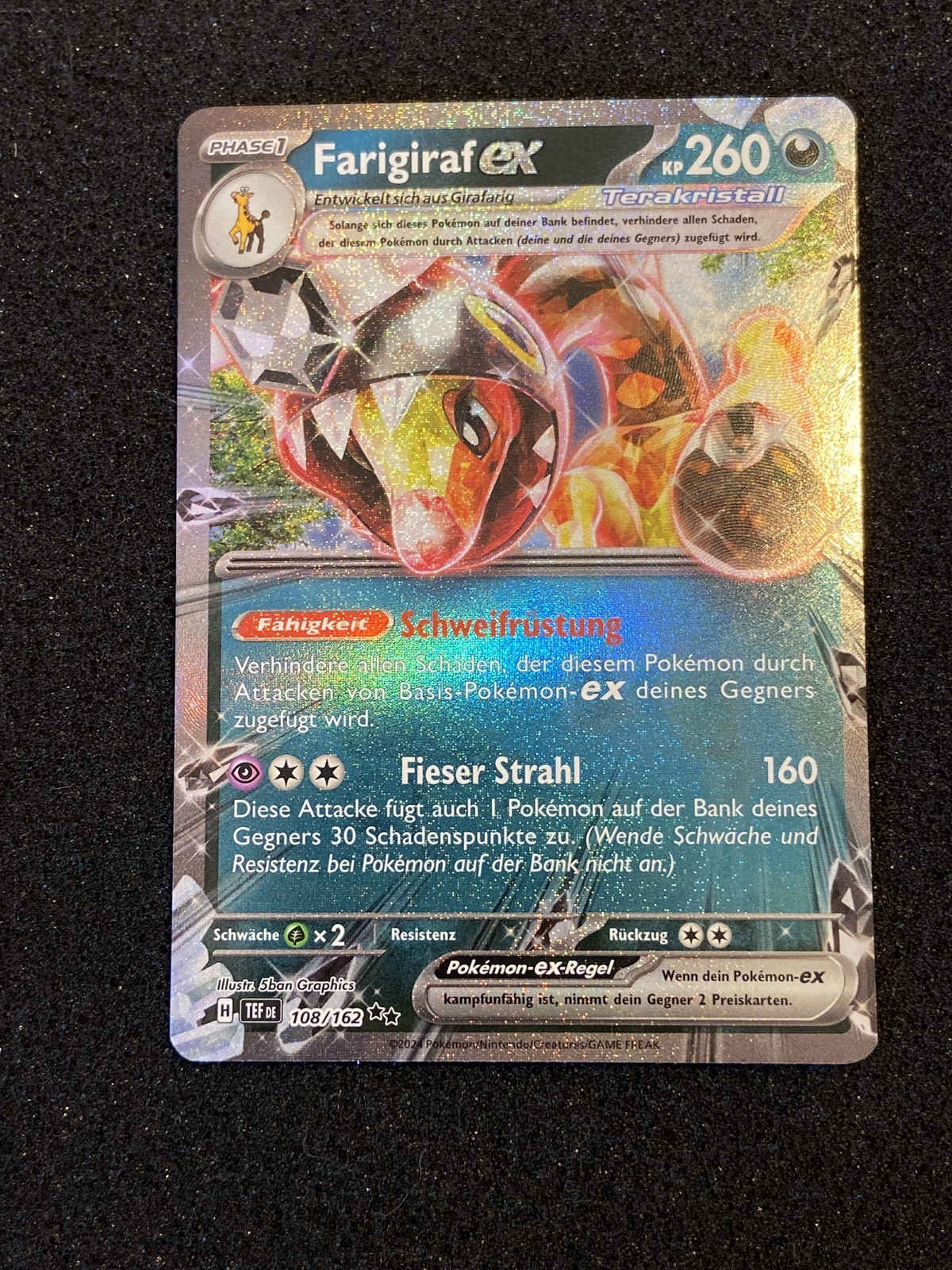 Farigiraf ex Holo Forces of Time 108/162 RR NM Pokemon Farigiraf ex Holo Forces of Time 108/162 RR NM Pokemon