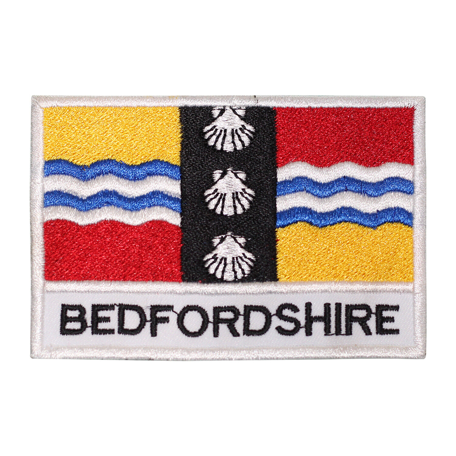 Bedfordshire County Flag Patch Iron On Patch Sew On Badge Embroidered Patch