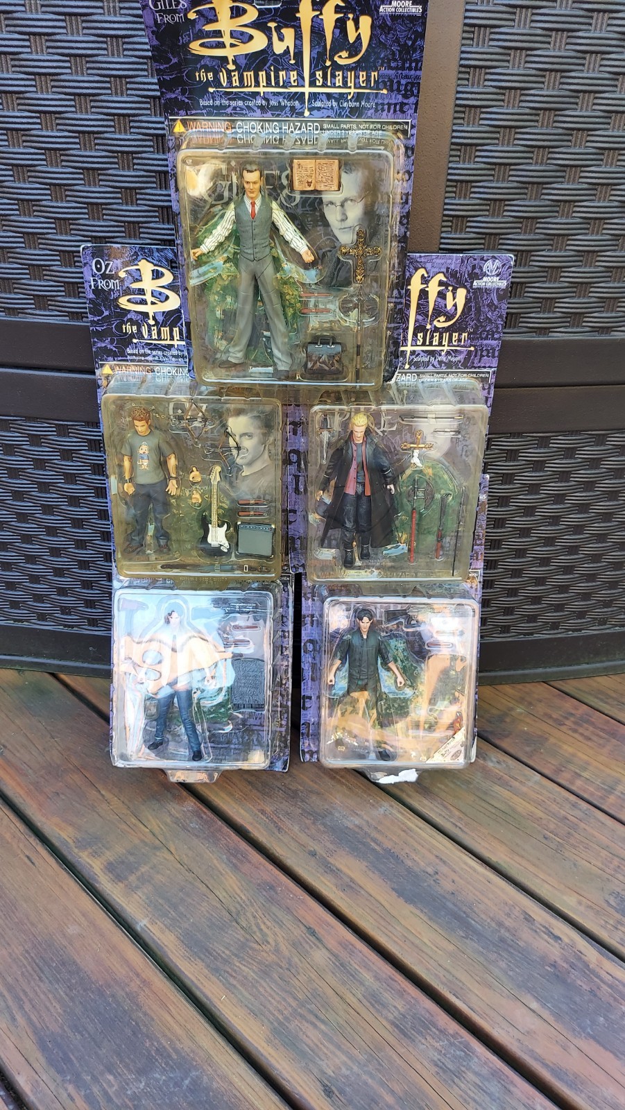 Buffy The Vampire Slayer Lot Of 5 Moore Action Collectible Xander Spike Oz Giles Buffy The Vampire Slayer Lot Of 5 Moore Action Collectible Xander Spike Oz Giles