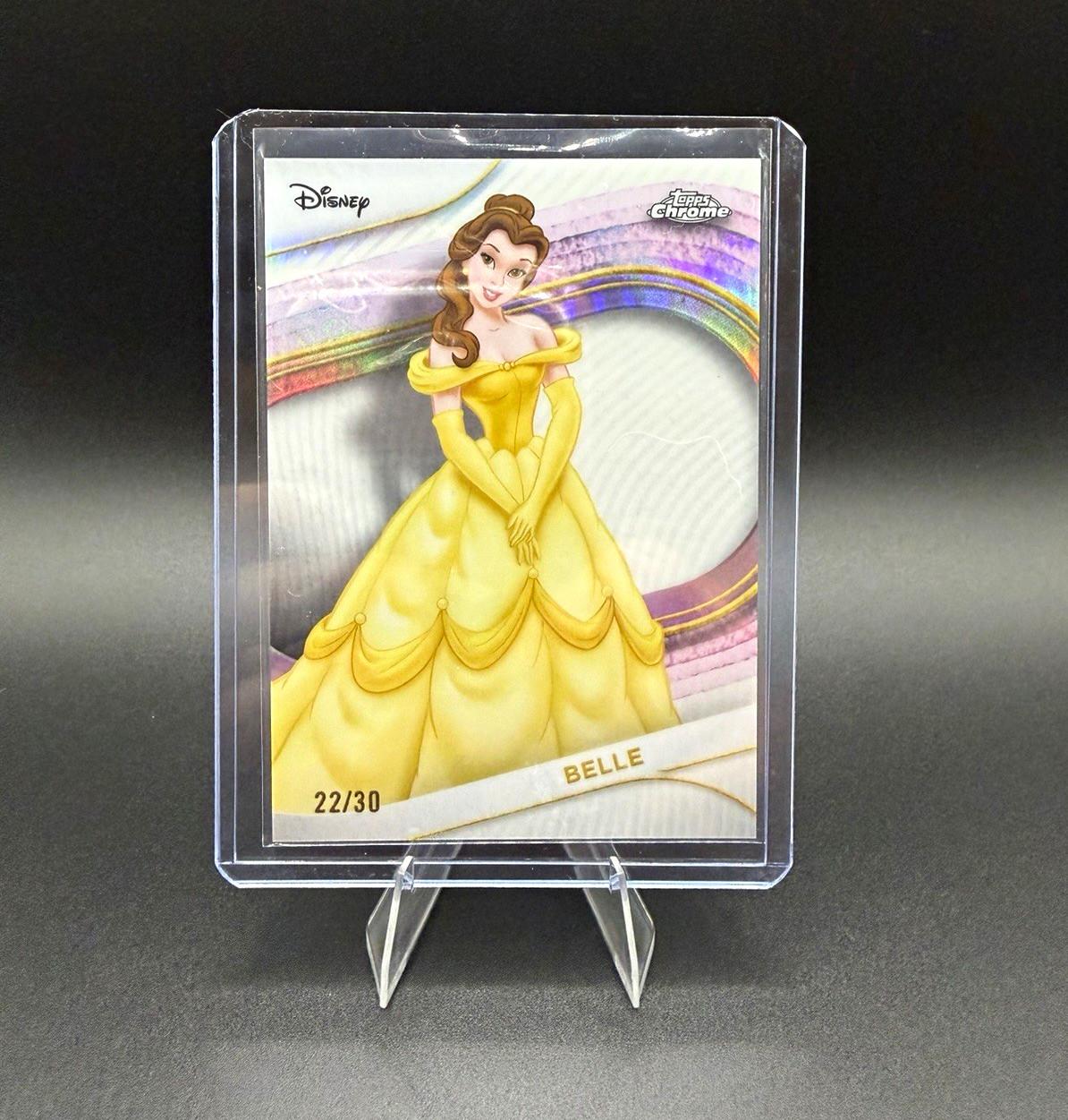 2025 Topps Chrome Disney Belle #125 White Refractor /30 Beauty Beast