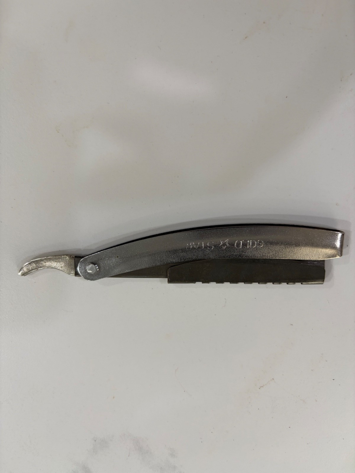 Vintage Gold Star Straight Razor Barber Brush Set