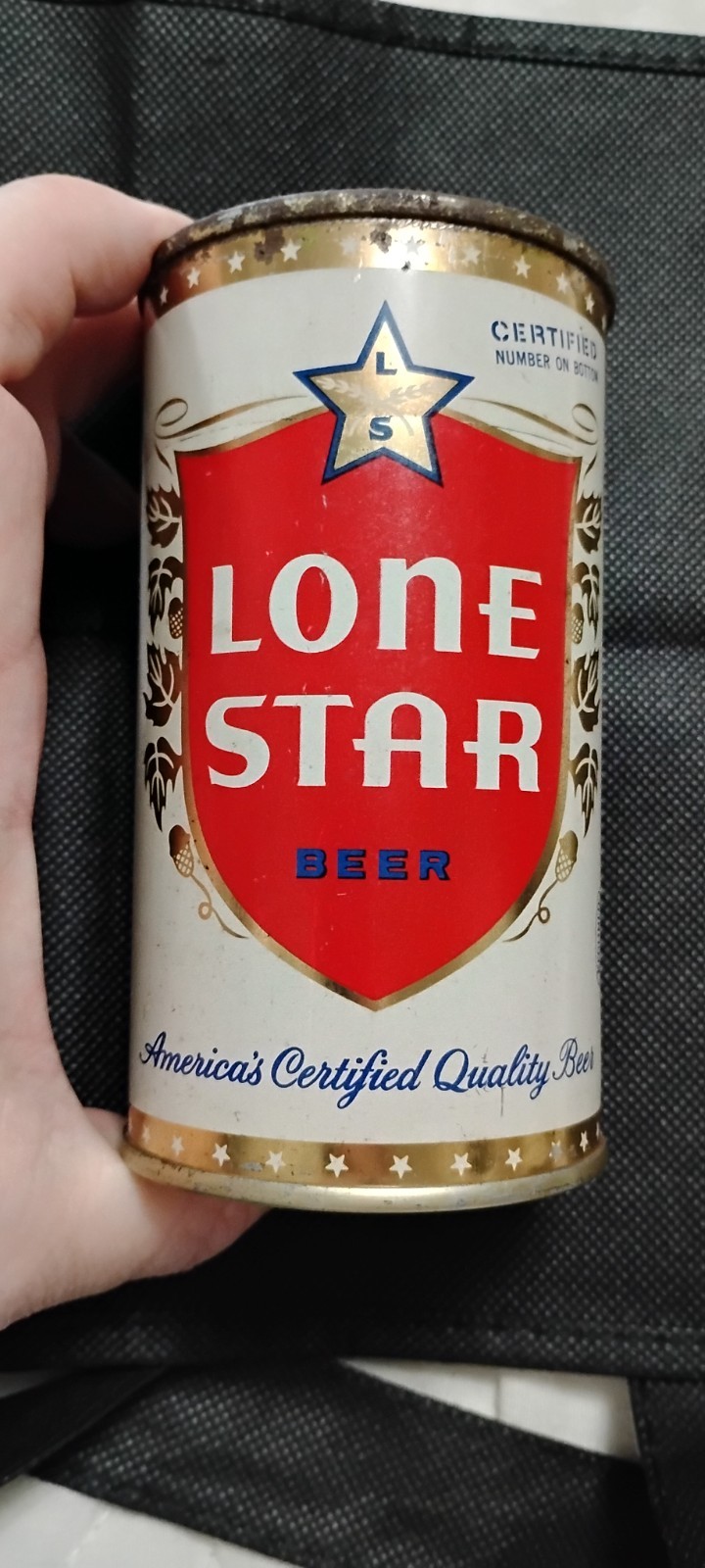 lone star flat top beer can