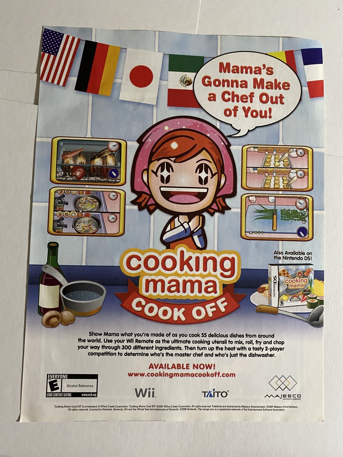 Cooking Mama Cook Off Wii Print Ad Poster Vintage Wall Art