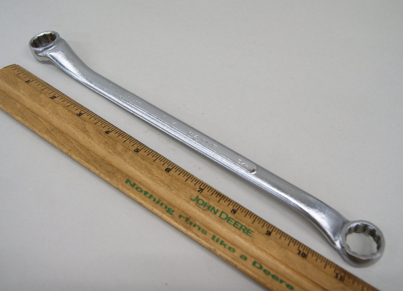 Vintage S-K Wayne USA, B-2224 Double Box End Wrench, 11/16 x 3/4, 12pt, SM207 Vintage S-K Wayne USA, B-2224 Double Box End Wrench, 11/16 x 3/4, 12pt, SM207