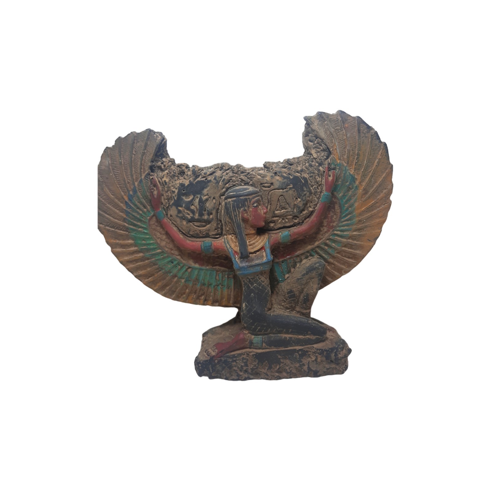 Rare Antique Ancient Egyptian Statue Stone Goddess Isis Winged Stone Pharaonic