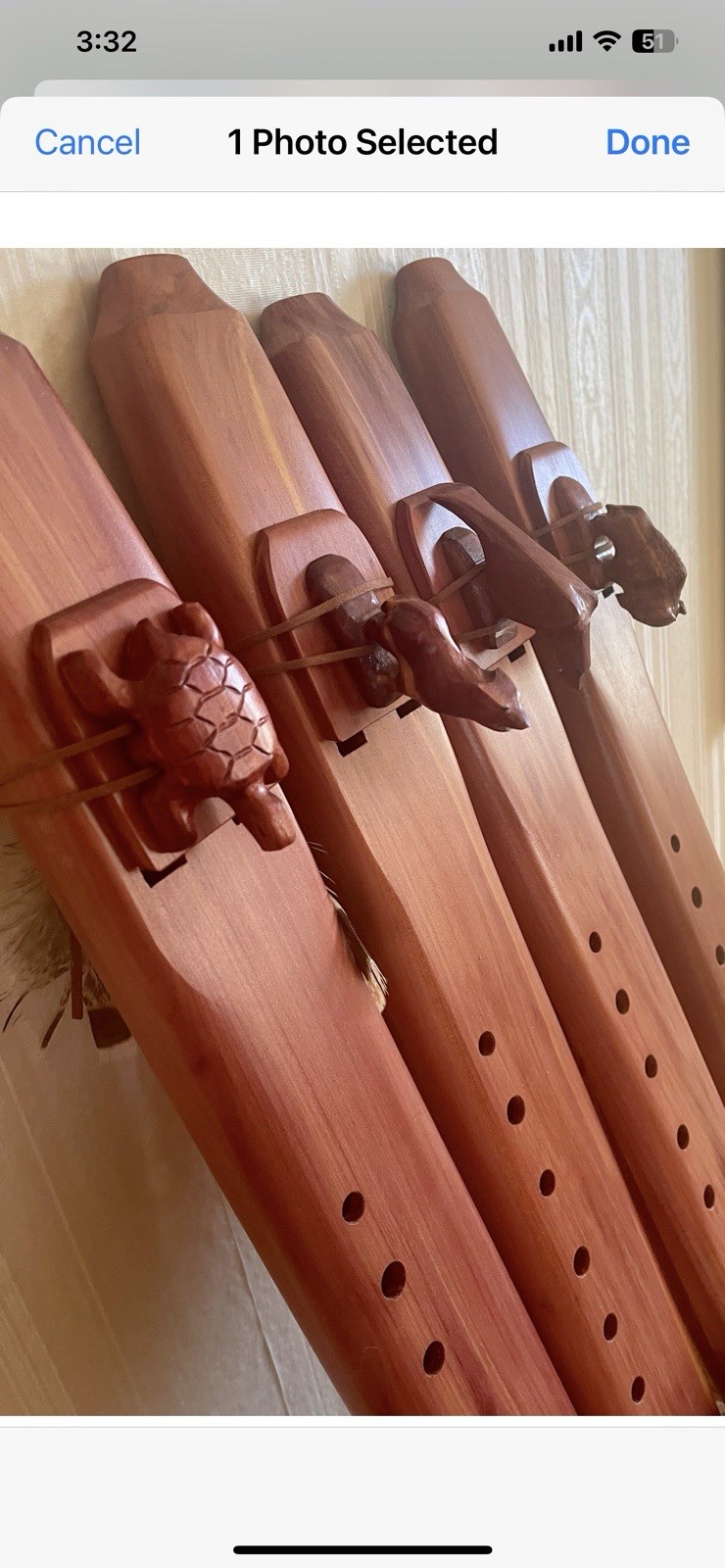 F#m  Aromatic Cedar DRONE Flute By Jonah Thompson With Flute Bag