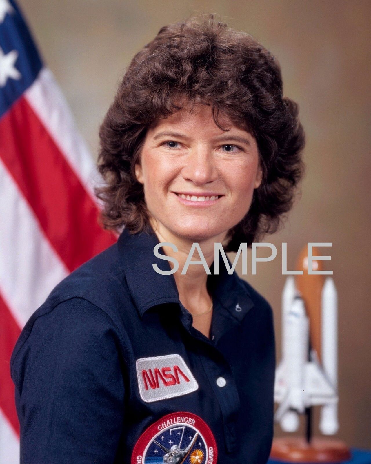 First US ASTRONAUT in Space SALLY RIDE 8X10 Borderless PHOTO 159-r