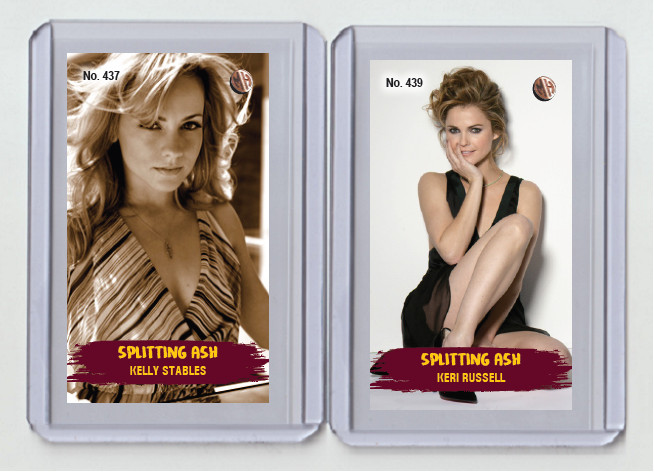 Kerri Russell rare MH Splitting Ash #\'d 3/3 Tobacco card no. 439