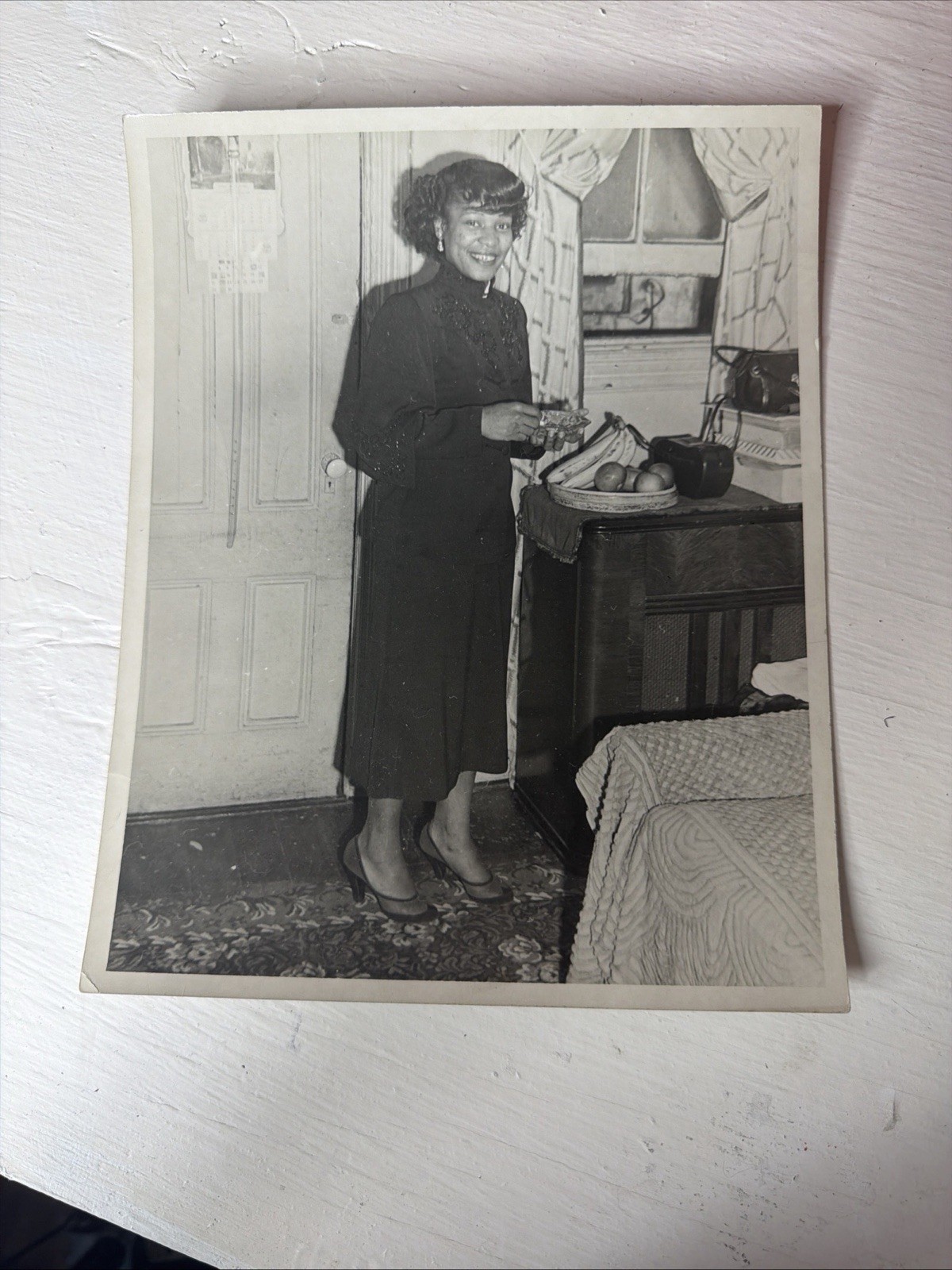 1940s African American Woman Fashion Portrait Black Americana