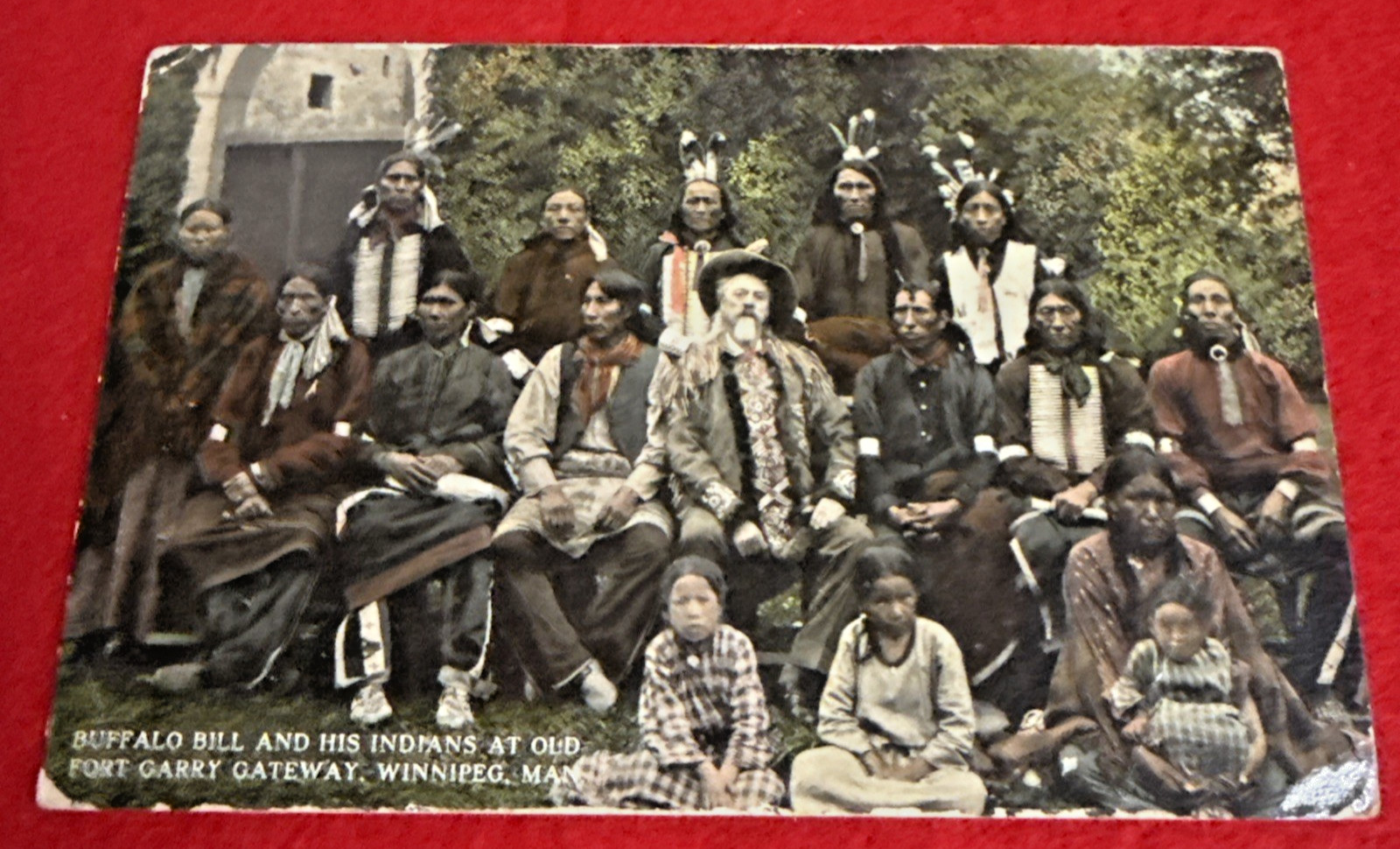 1913 Buffalo Bill Cody & Indigenous Troupe Winnipeg Postcard Regina Postmark RPO