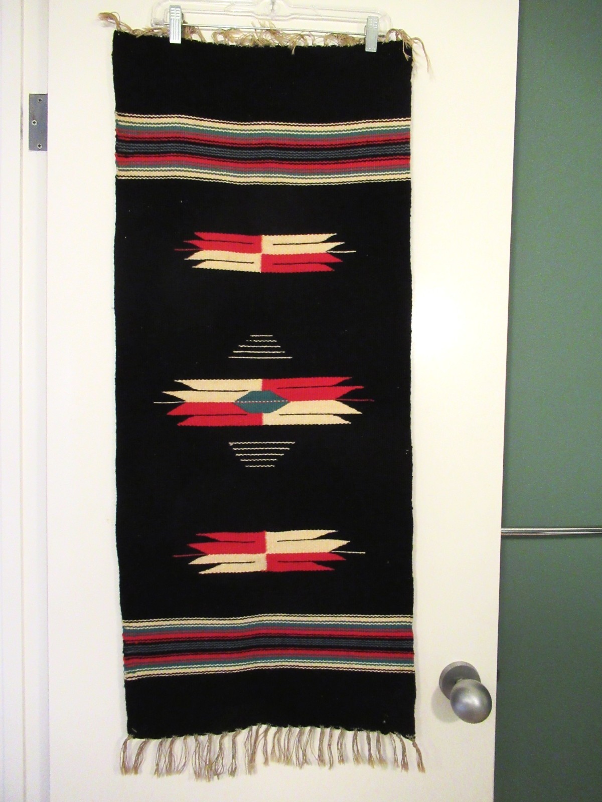 Vintage Chimayo Woven Wall Hanging/Rug Native American New Mexico 41\