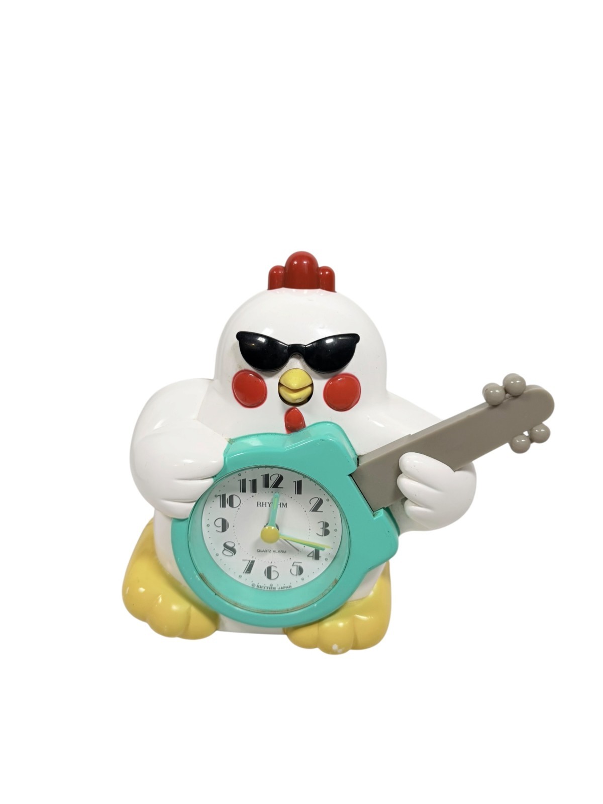 Vintage 1990s Rhythm Rock N Chicken Guitar Alarm Clock Animated Working Japan