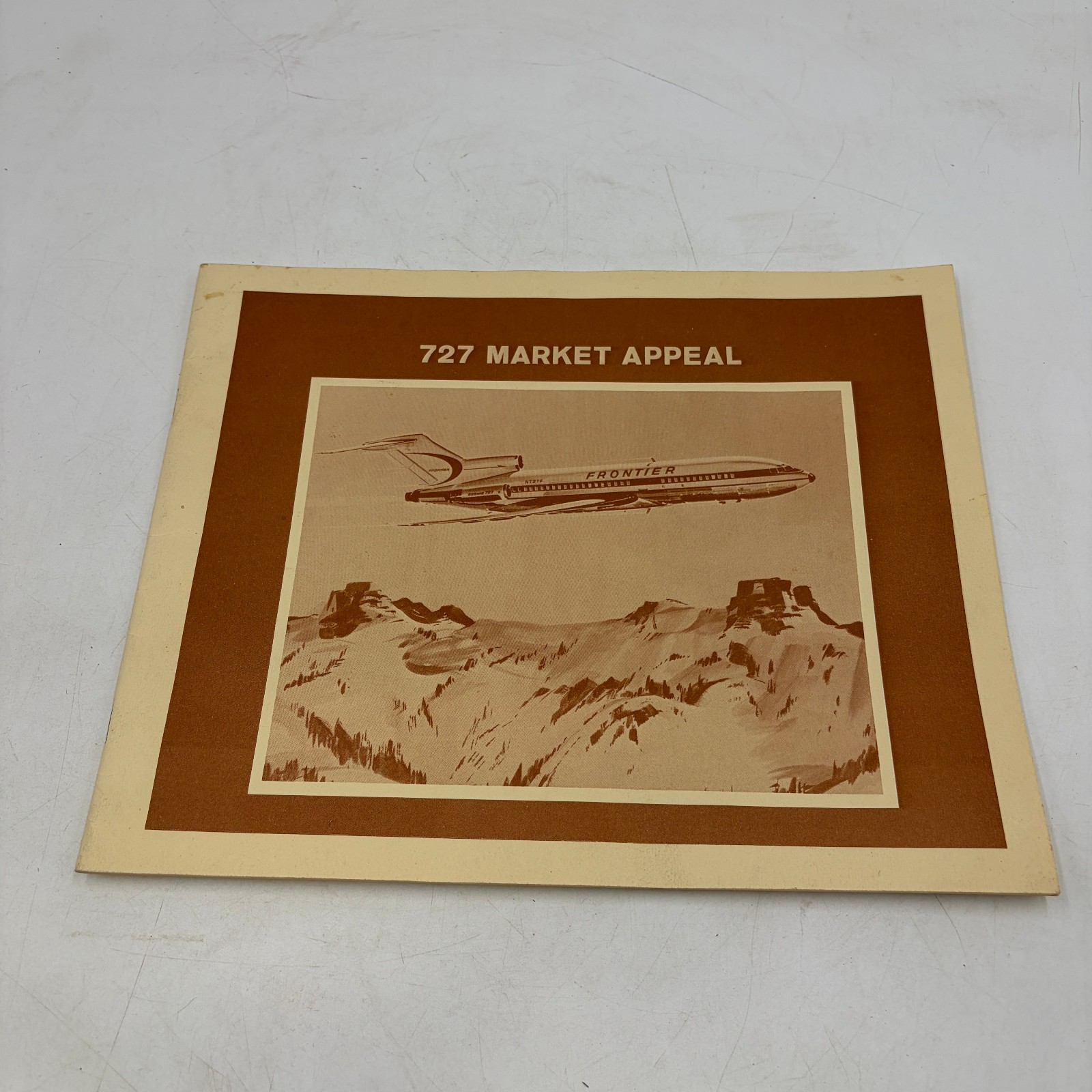 VTG 1966 Boeing 727 Market Appeal Frontier Airlines Sales Brochure Aviation RARE