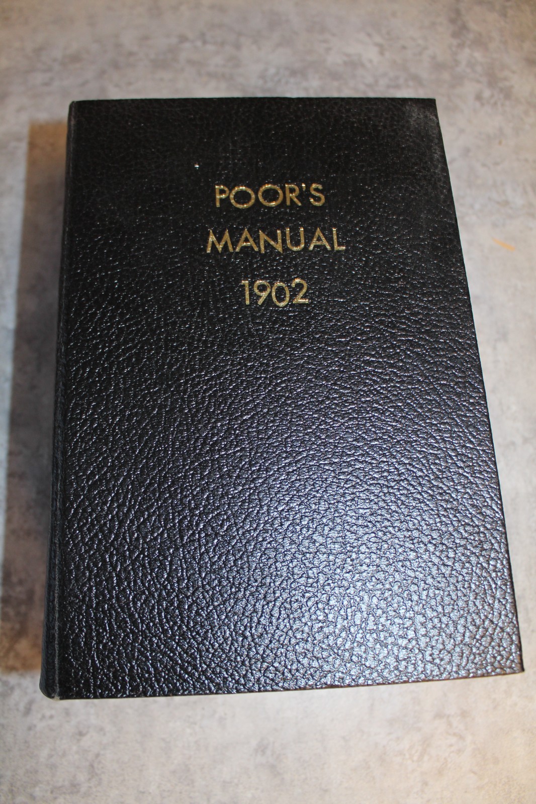 POOR\'S MANUAL OF RAILROADS BOOK 1902