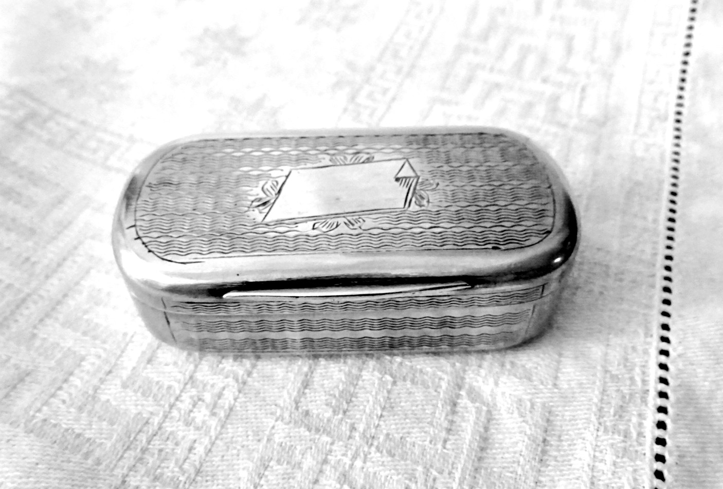 Antique Snuff Pill Box Silver French Weed Vintage France..., Antique Snuff Pill Box Silver French Weed Vintage France...,