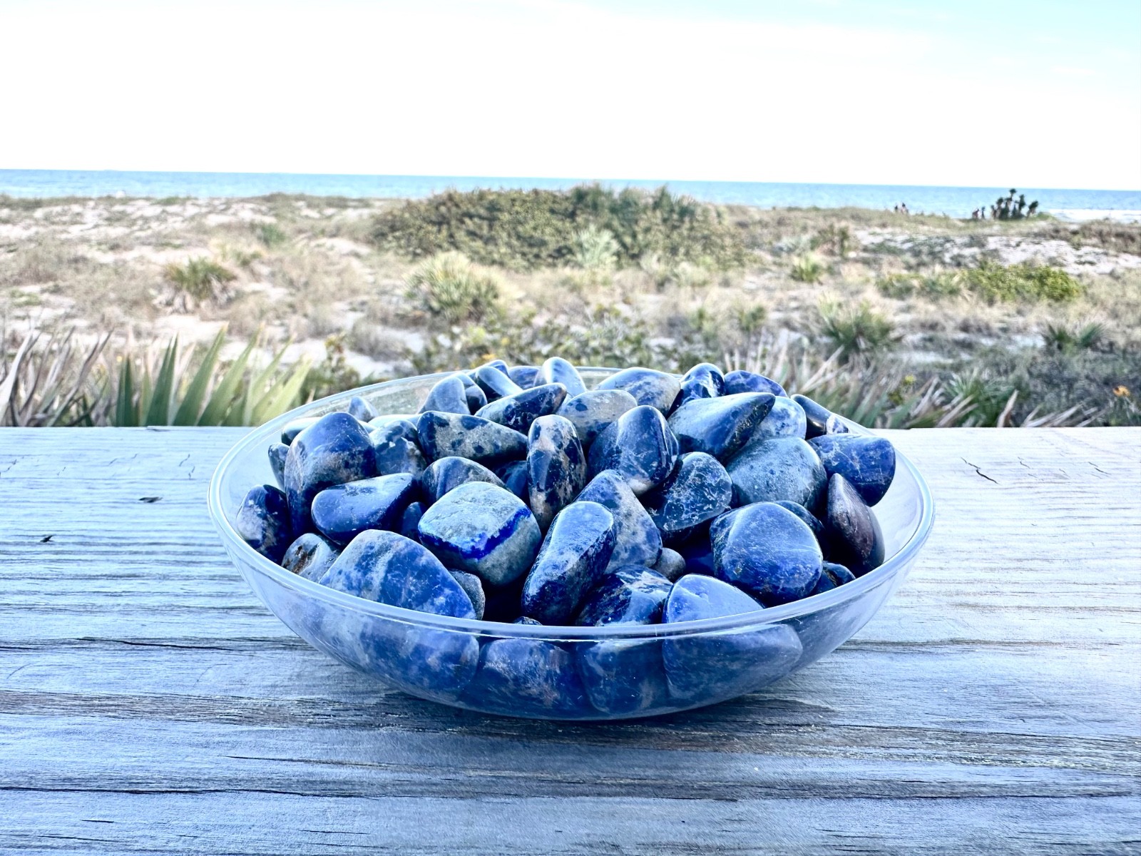 1/2 lb Sodalite Tumbled Stones – Bulk Polished Blue Crystals Lot (8 oz)