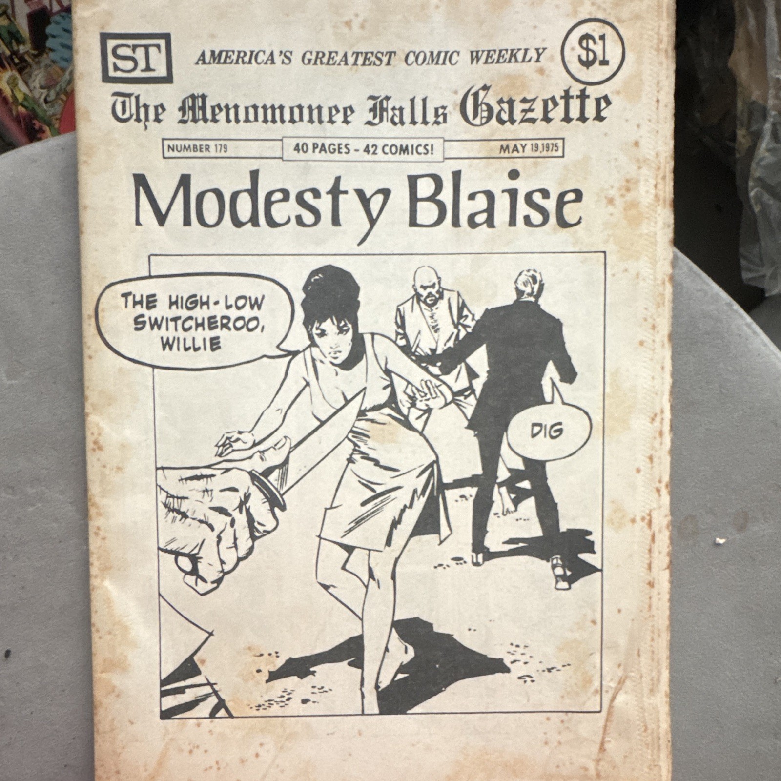 The Menomonee Falls Gazette #179 (1975) Modesty Blaise Street Ent. B&W