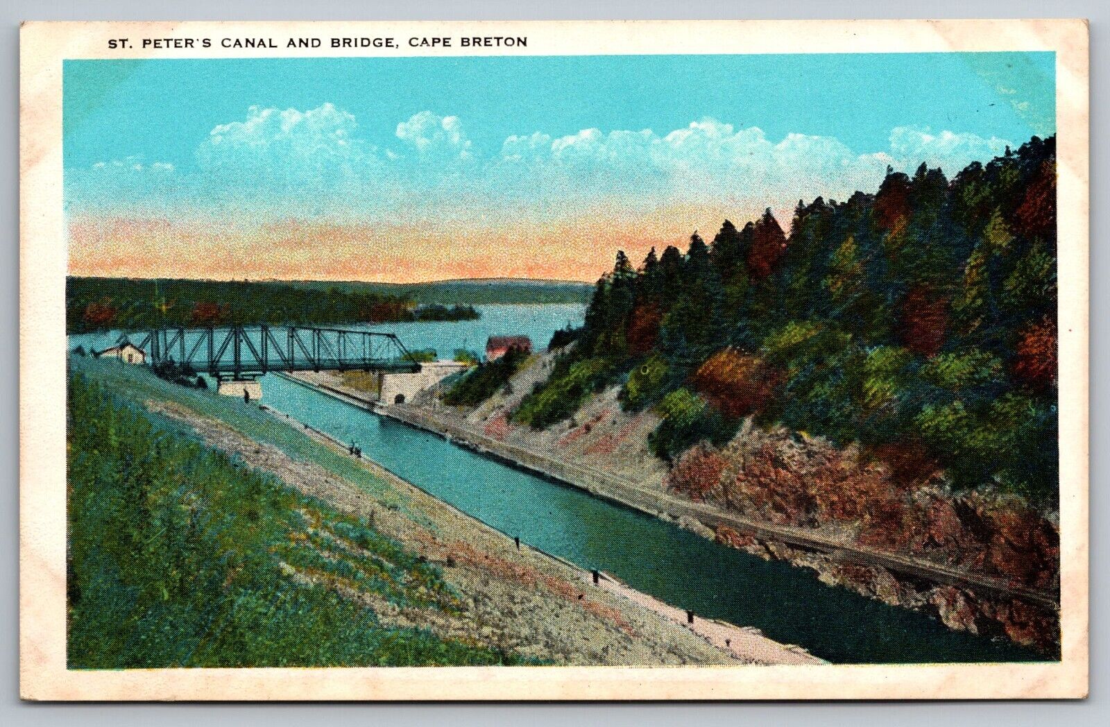 St Peter\'s Canal and Bridge. Cape Breton, Nova Scotia Postcard