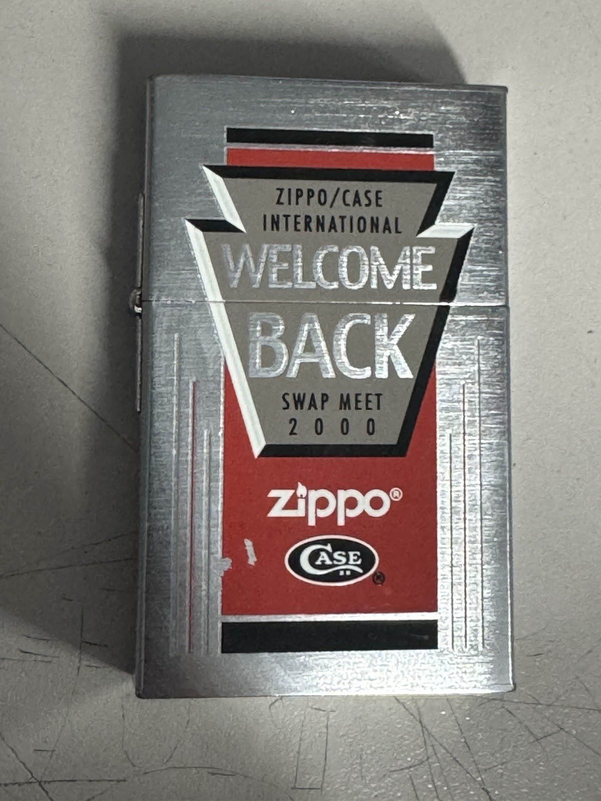 ZIPPO 1933 REPLICA ZIPPO/CASE XX INTERNATIONAL SWAP MEET 2000 LIGHTER SEALED *17