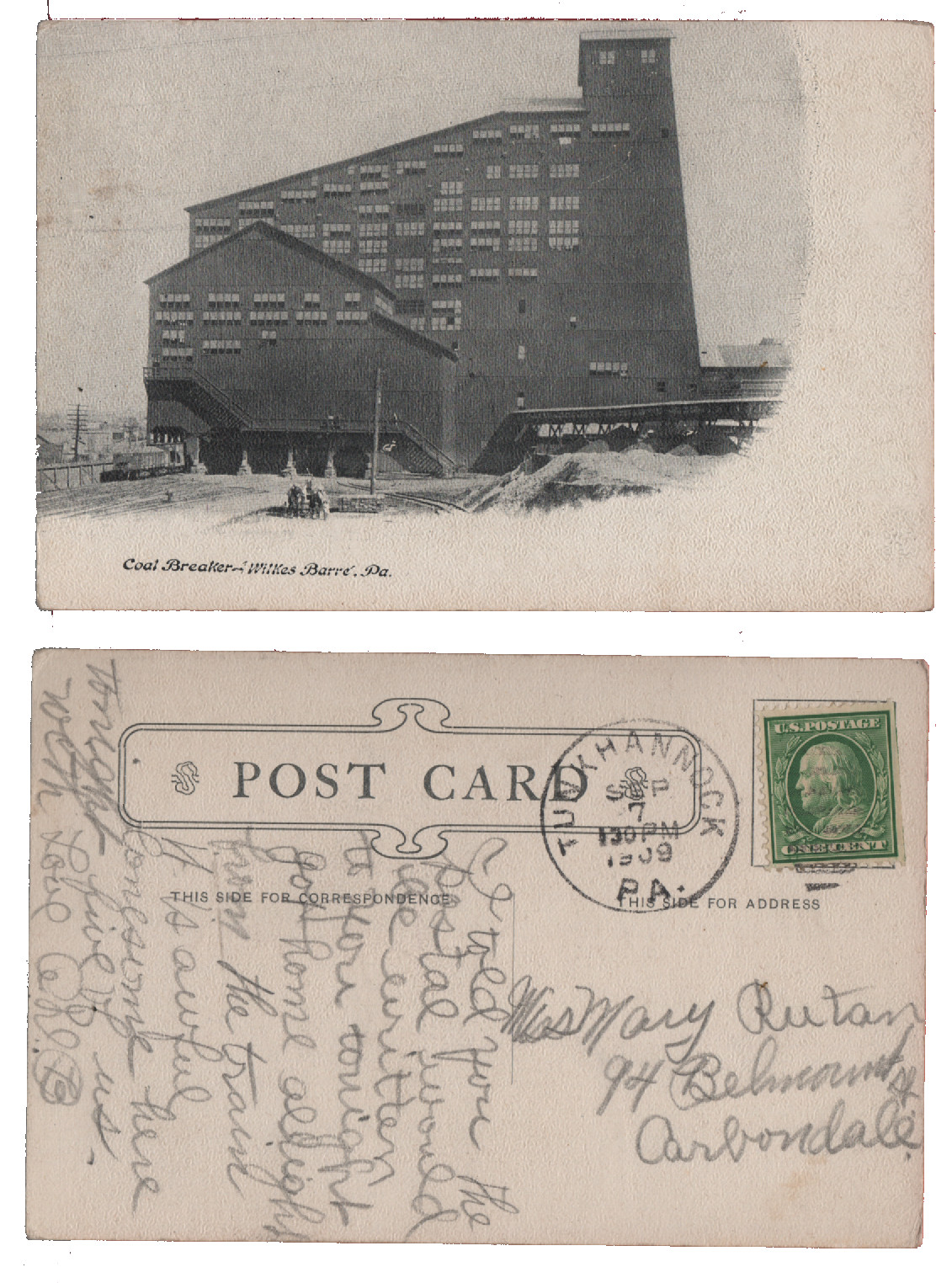 Lot of 20 Vintage Postcards Wilkes-Barre & Kingston PA Coal Breaker Linen RPPC