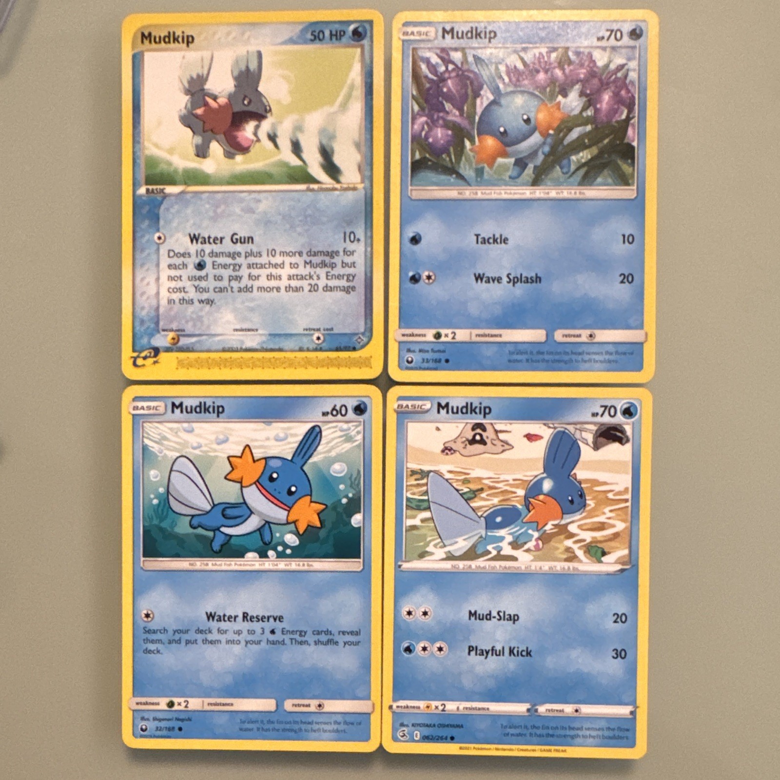 Pokemon TCG Mudkip Cutie Lot (Dragon Ereader, Celestial Storm, Fusion Strike)