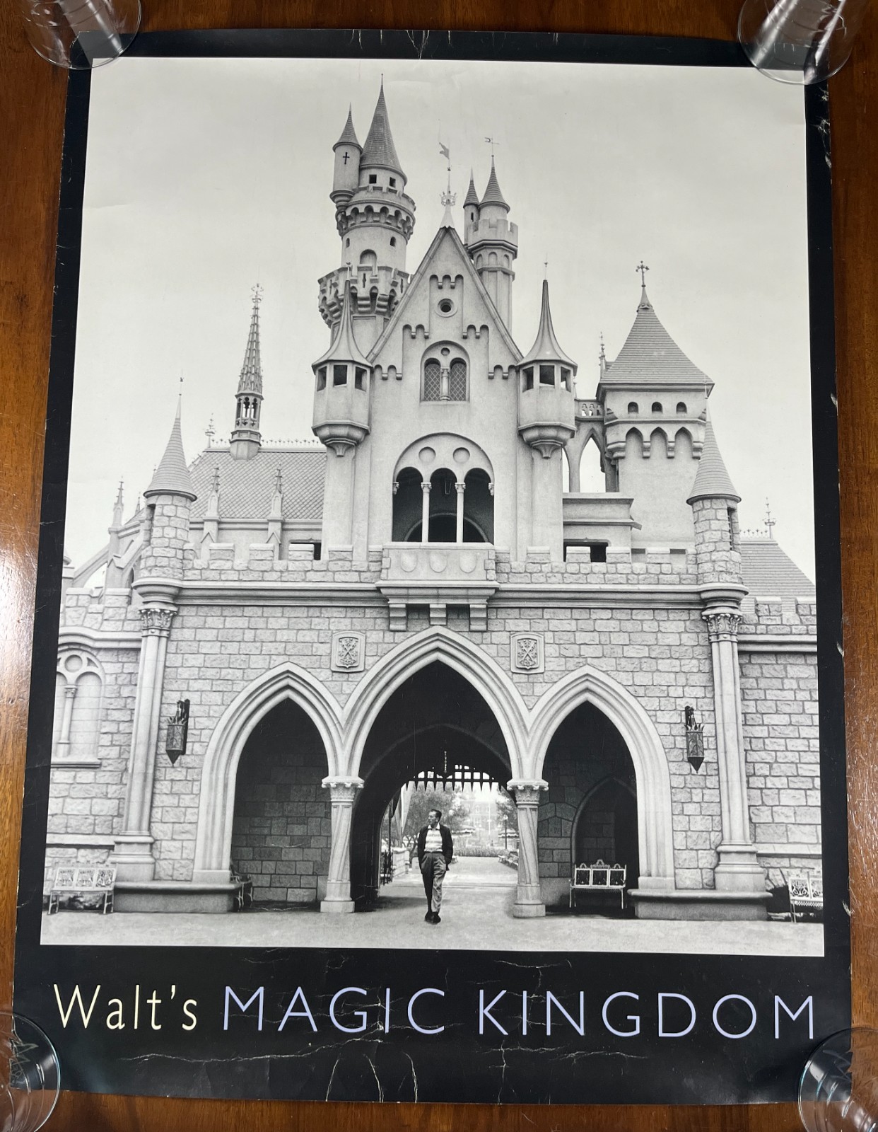 Walt Disney Cinderella Castle Poster Footsteps Renie Bardeau Gene Lester Litho