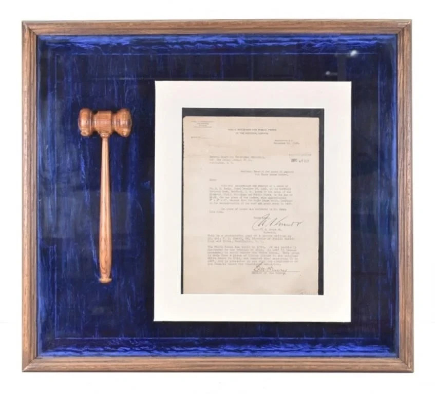 1794 White House Gavel – Original Timber – 1927 Reconstruction Provenance