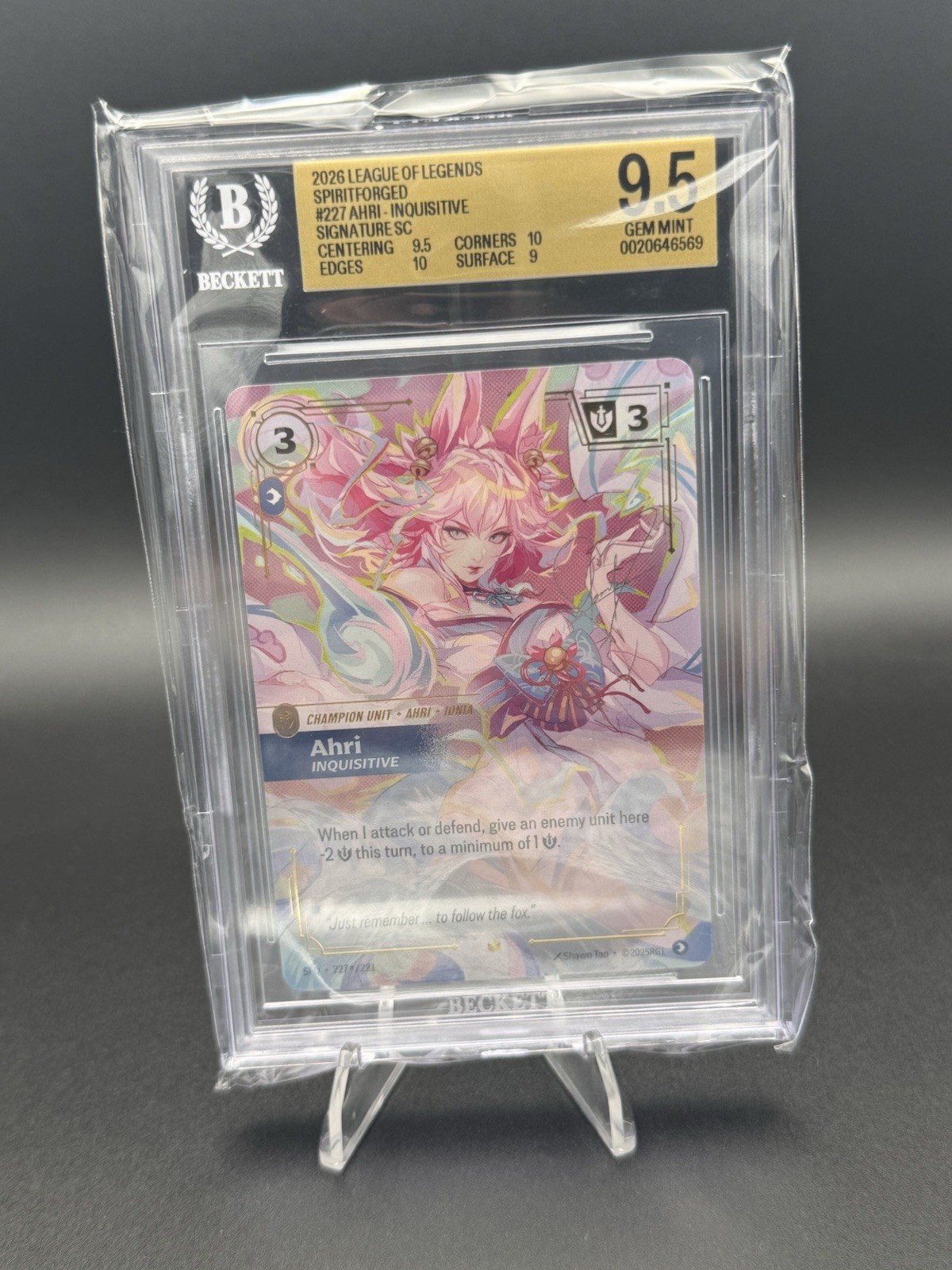 2026 SPIRITFORGED #227 Over numbered AHRI Inquisitive Signature BGS 9.5 (2 10s)
