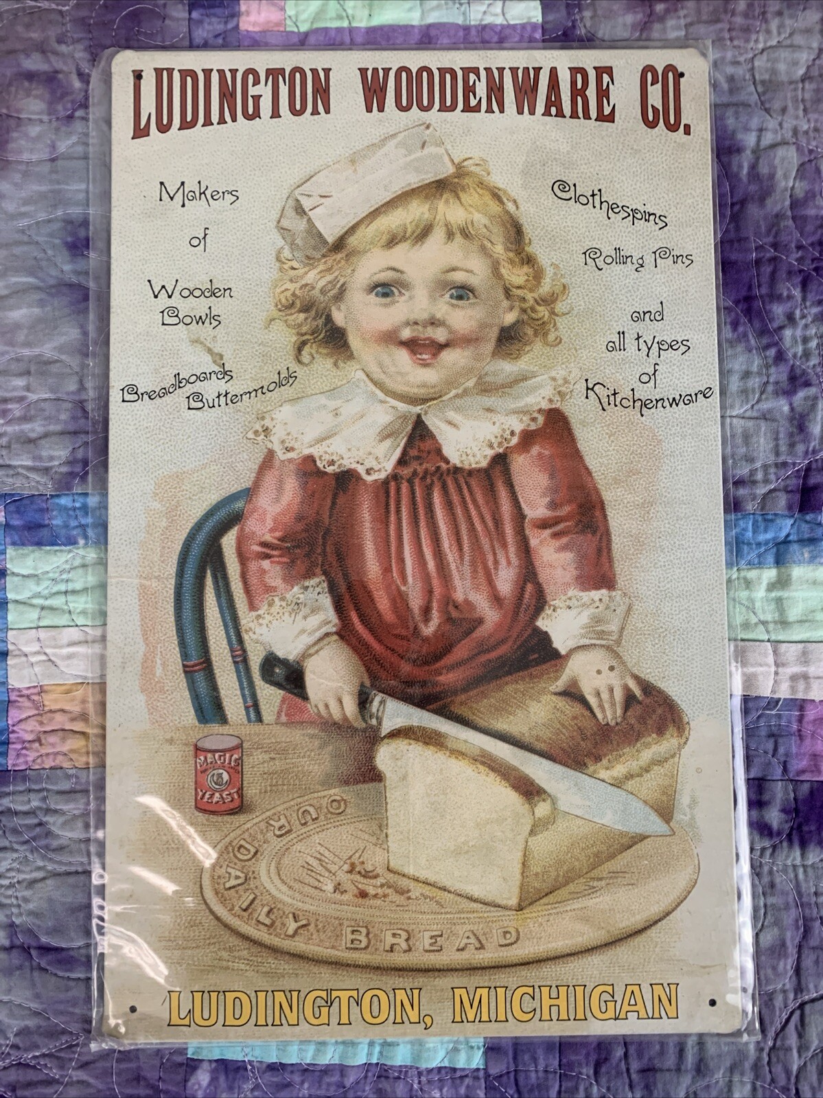 Ludington Woodenware Co. Ohio Wholesale 16x10 Rustic Retro Metal Sign Home Decor