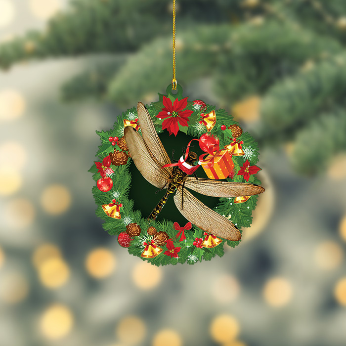 Dragonfly Christmas Wreath Ornament, Lovely Dragonfly Christmas Ornament Dragonfly Christmas Wreath Ornament, Lovely Dragonfly Christmas Ornament