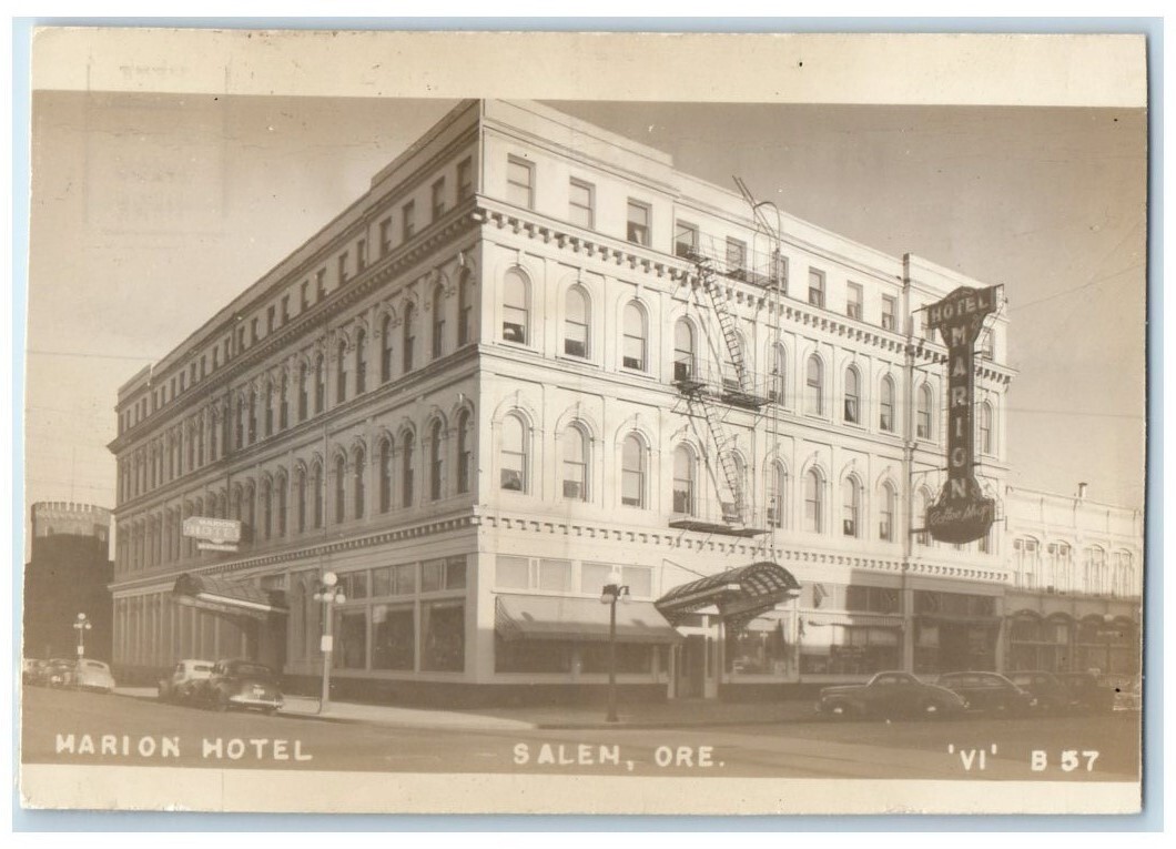 c1930\'s Marion Hotel Building View Salem Oregon OR RPPC Photo Unposted Postcard